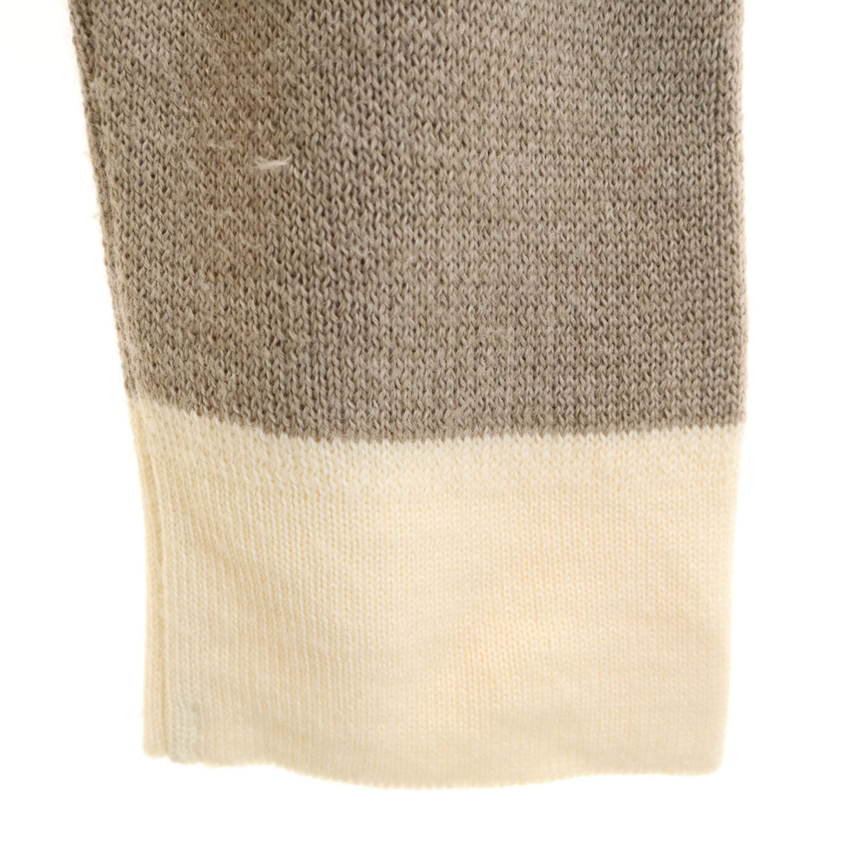 Area Free 自由区 日本製 長袖 ニットカーディガン 38 ベージュ レディース