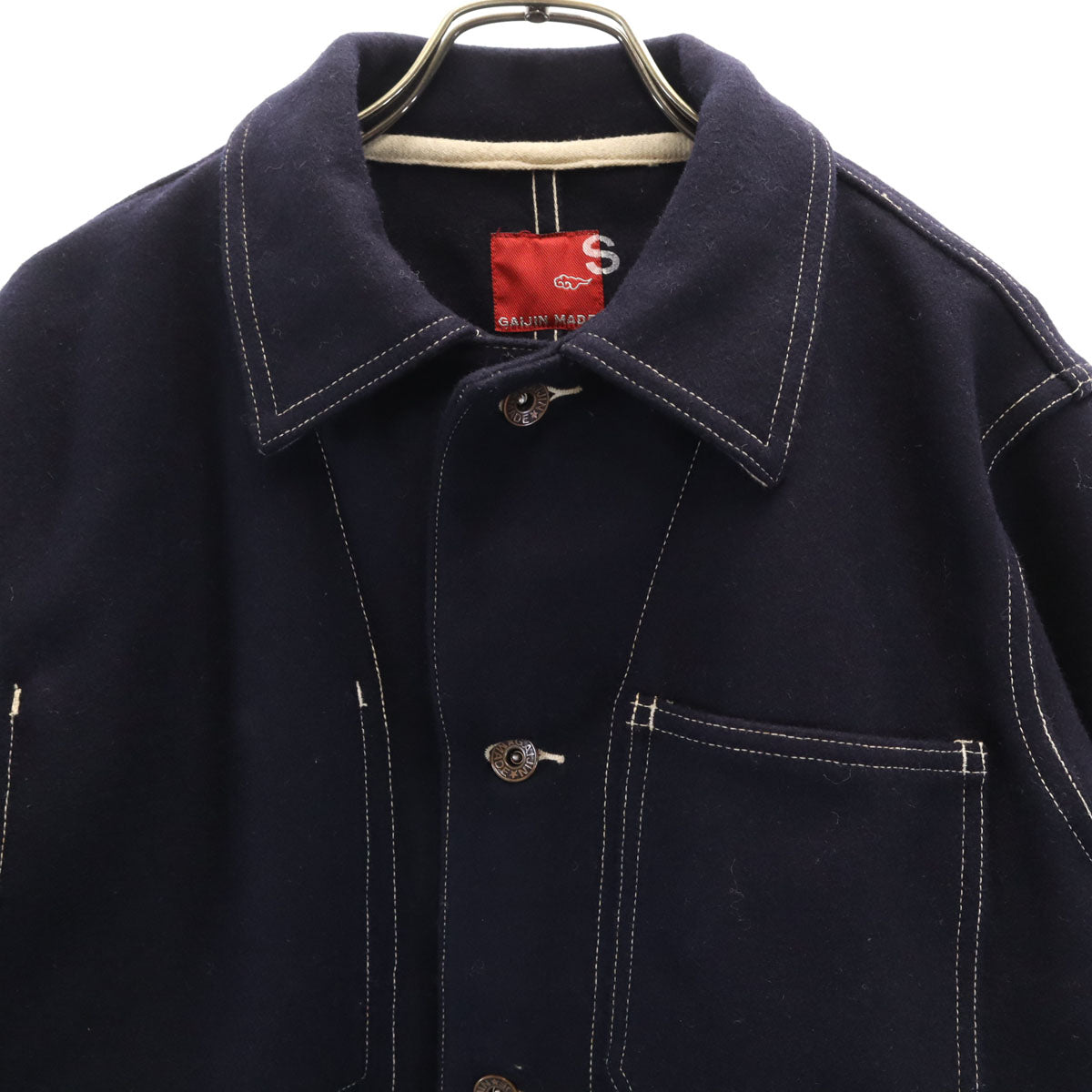 GAIJIN MADE ガイジンメイド ライトメルトン カバーオール S ネイビー メンズ