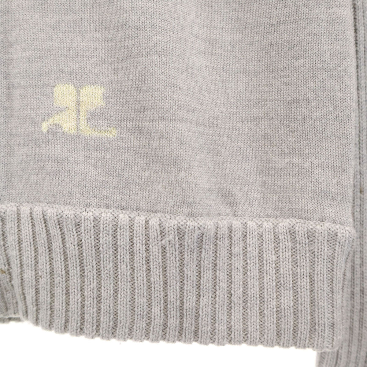 courreges クレージュ 長袖 ジップアップ カーディガン 9R グレー レディース
