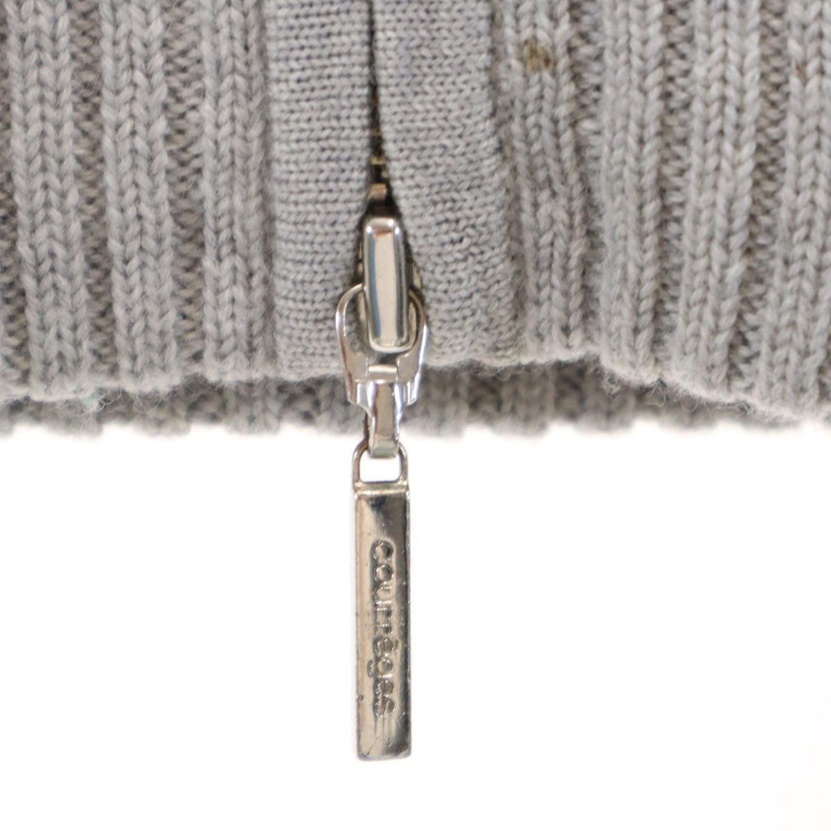 courreges クレージュ 長袖 ジップアップ カーディガン 9R グレー レディース