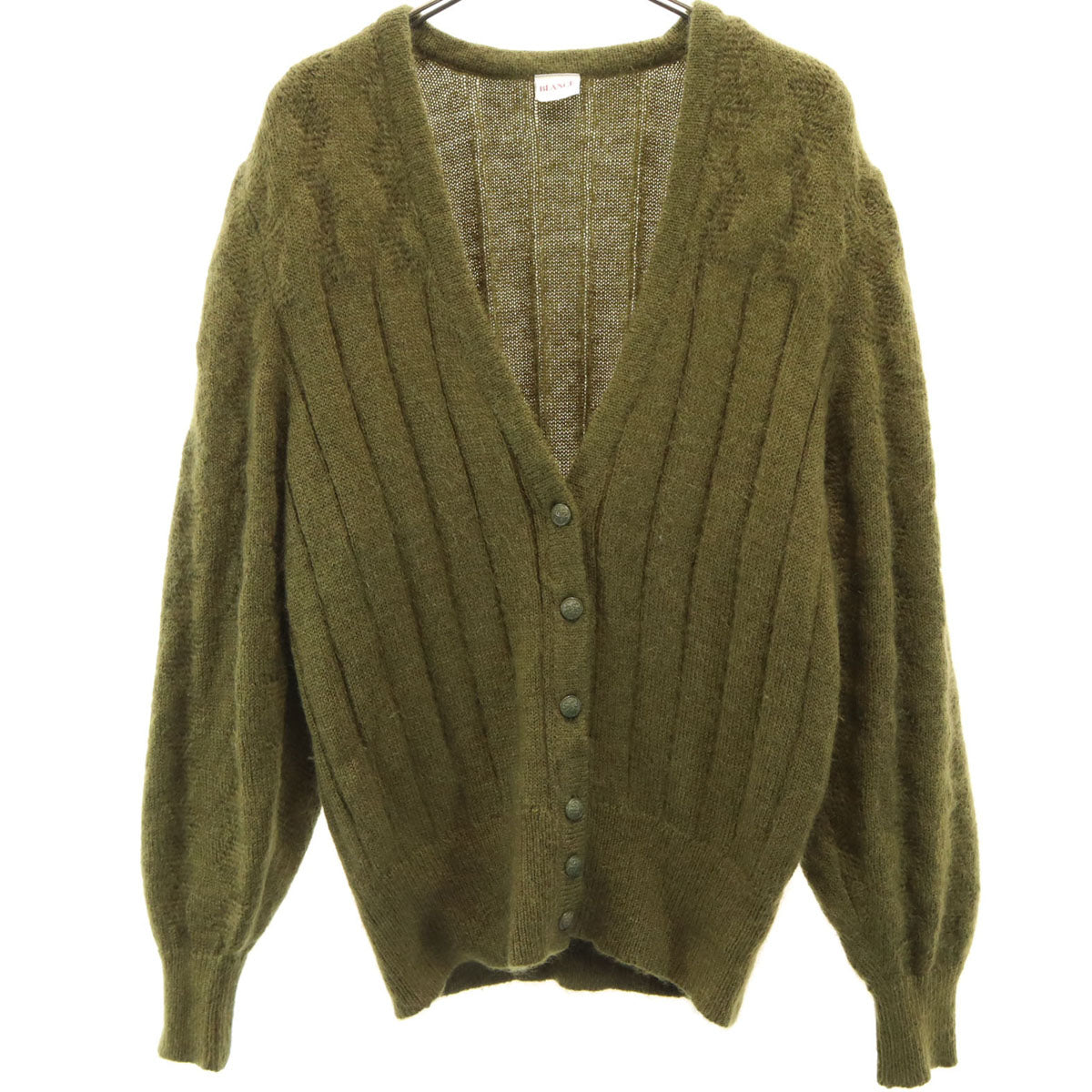 BLANCE ブランシェ 長袖 ニットカーディガン グリーン レディース