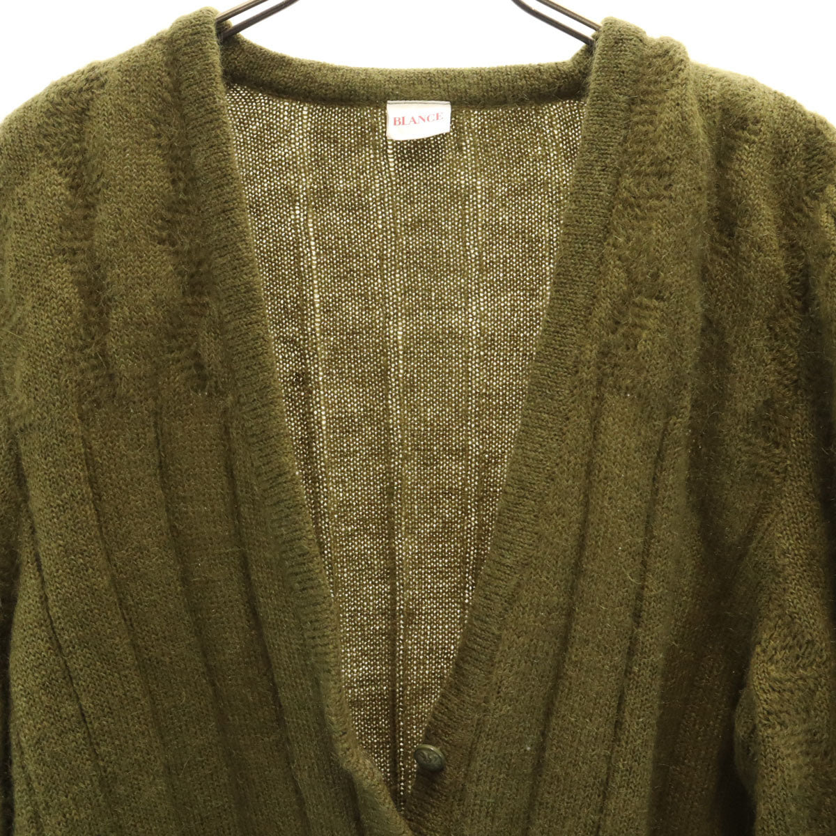 BLANCE ブランシェ 長袖 ニットカーディガン グリーン レディース