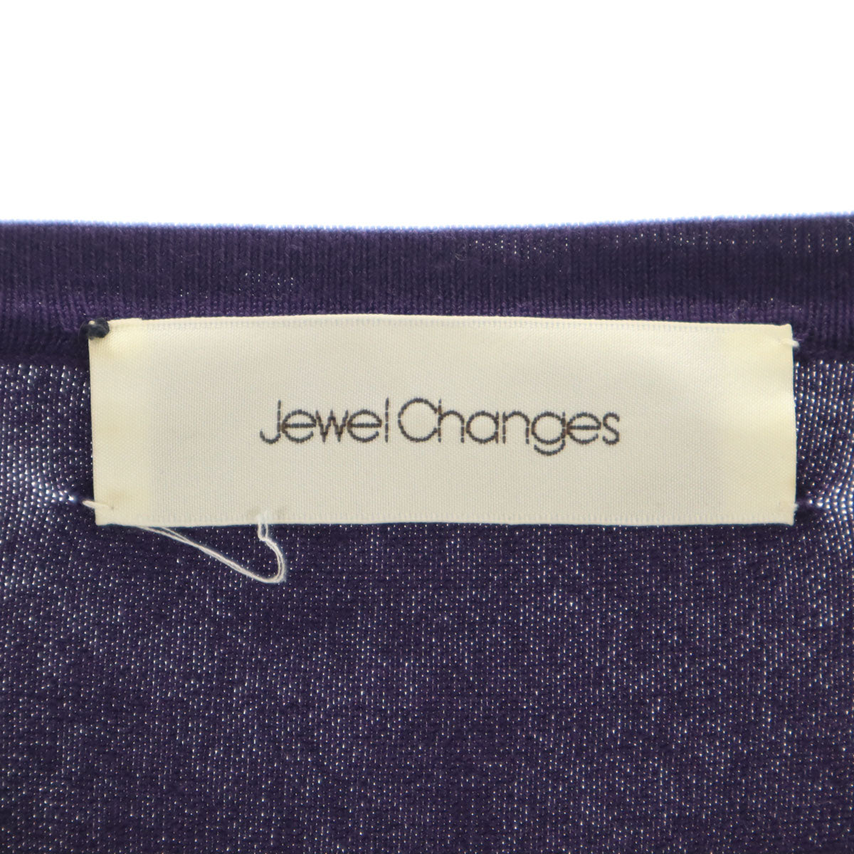 Jewel Changes ジュエルチェンジズ シルクブレンド 長袖 Vネック ニットカーディガン パープル ユナイテッドアローズ レディース