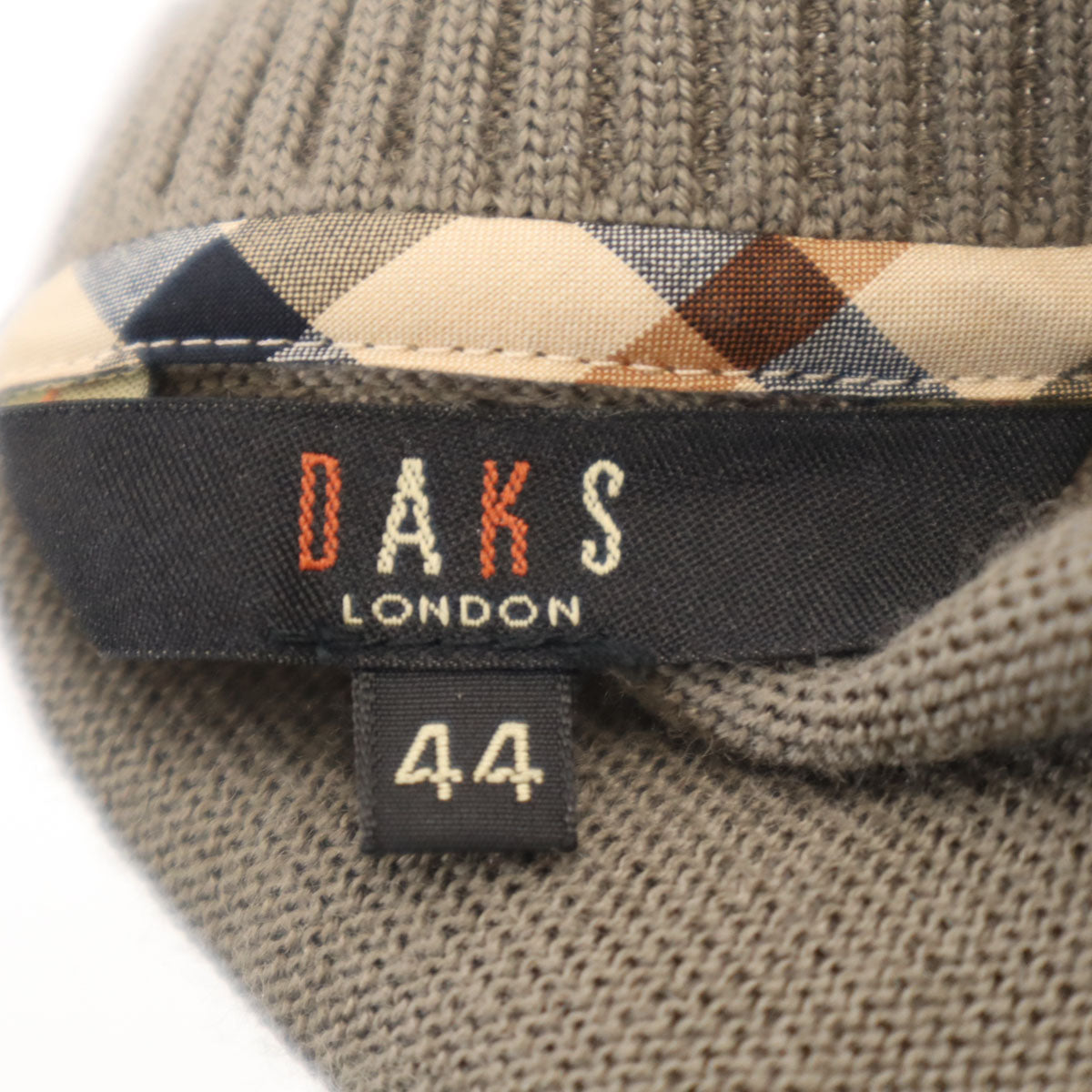 DAKS LONDON ダックスロンドン 日本製 ノルディック柄 長袖 セーター 44 グレー系 ニット メンズ