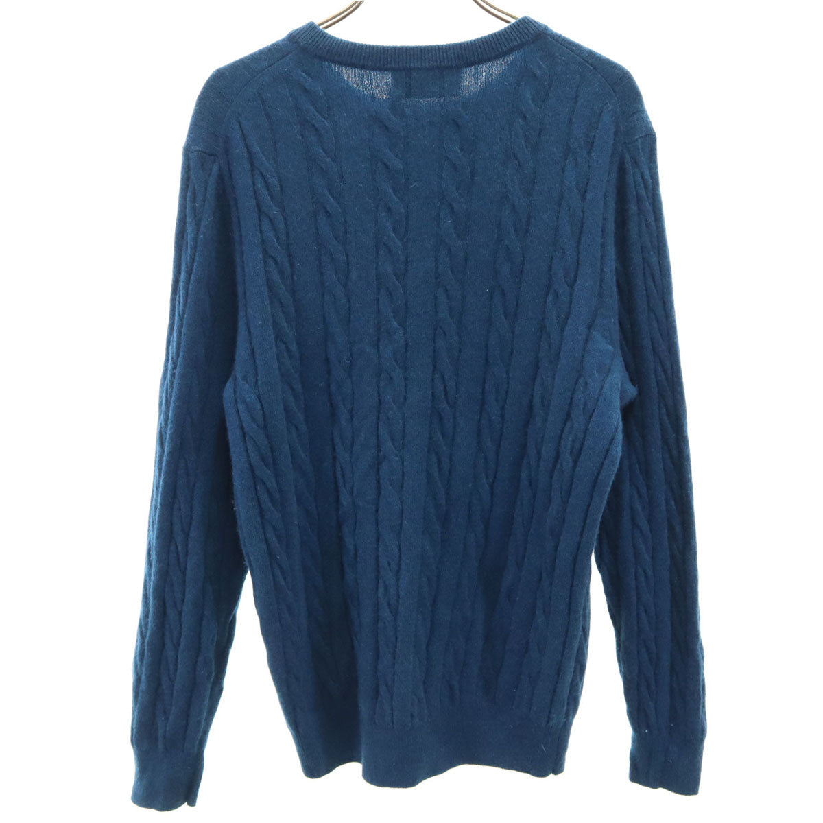 UNITED ARROWS GREEN LABEL RELAXING ユナイテッドアローズ グリーンレーベルリラクシング カシミヤ100％ 長袖 セーター M 青紺系 ケーブルニット メンズ