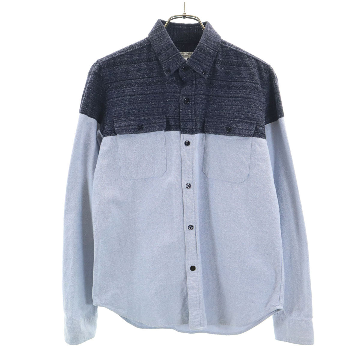 OPENING CEREMONY オープニングセレモニー 日本製 長袖 ボタンダウンシャツ M ライトブルー系 レディース