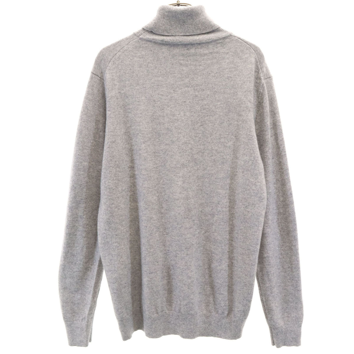 美品 UNIQLO ユニクロ カシミヤ100％ 長袖 タートルネック セーター XL グレー ニット メンズ