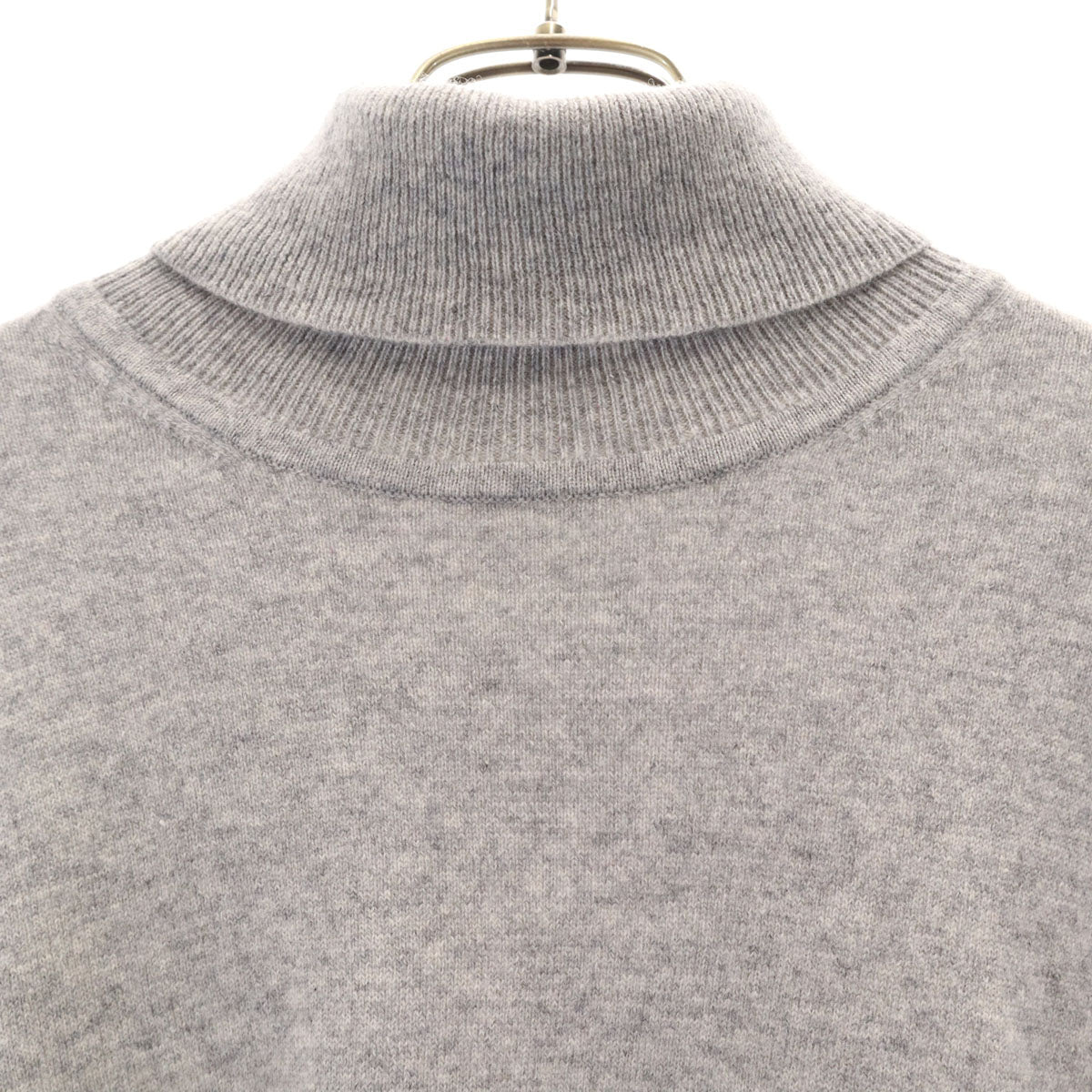 美品 UNIQLO ユニクロ カシミヤ100％ 長袖 タートルネック セーター XL グレー ニット メンズ