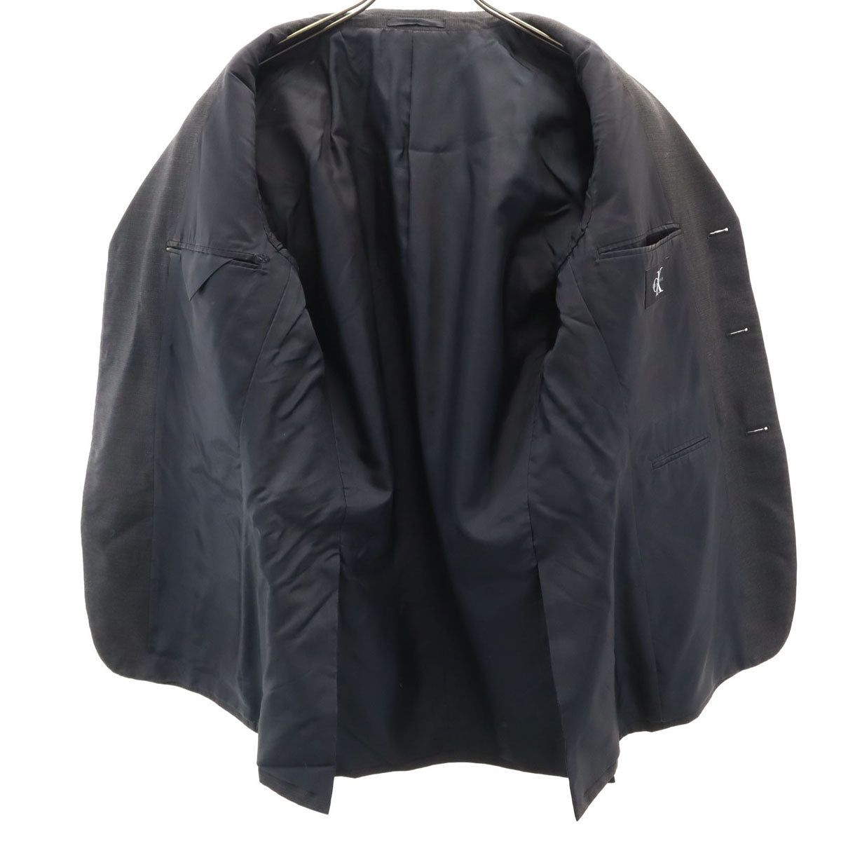 CK CALVIN KLEIN シーケーカルバンクライン テーラードジャケット 38 チャコールグレー メンズ