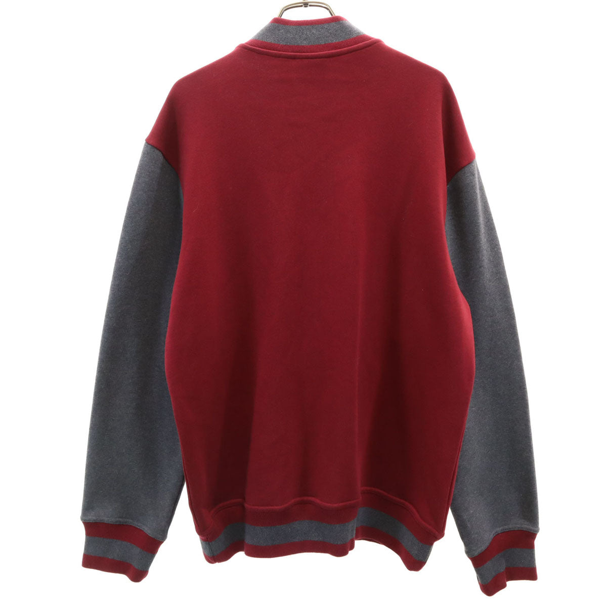 美品 adidas Originals アディダスオリジナルス スウェット ベースボール ジャケット L ボルドー スタジャン メンズ