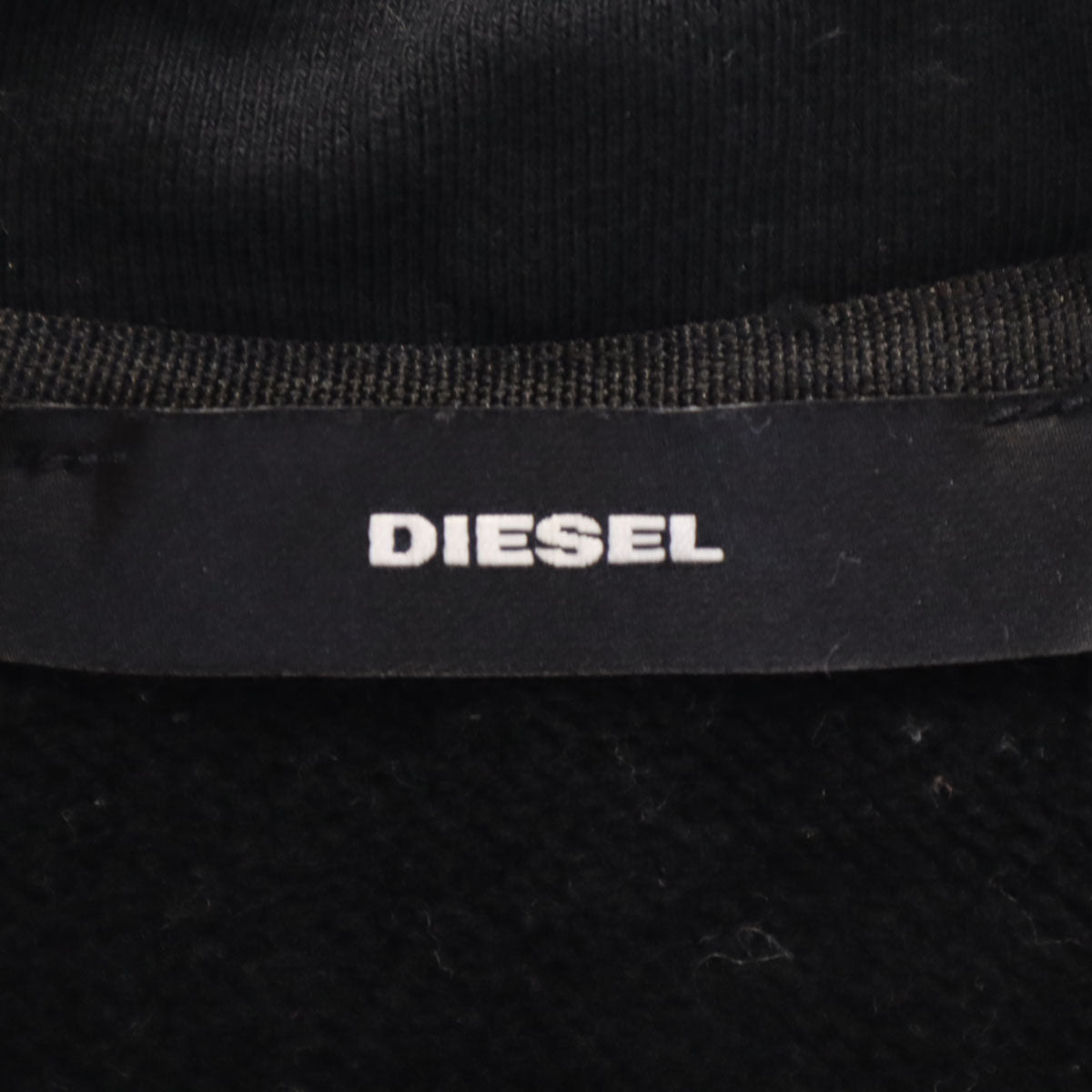 DIESEL ディーゼル 長袖 クロップド スウェットパーカー S ブラック レディース