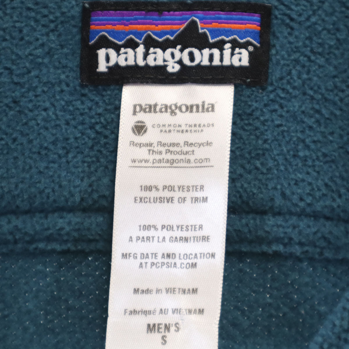 patagonia パタゴニア フリースジャケット S ブルーグリーン アウトドア 25760FA13 メンズ