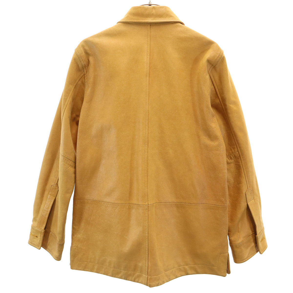 DKNY ディーケーエヌワイ レザージャケット P マスタード レディース