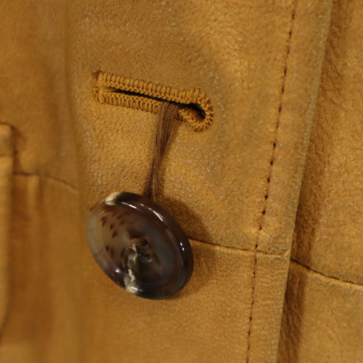 DKNY ディーケーエヌワイ レザージャケット P マスタード レディース