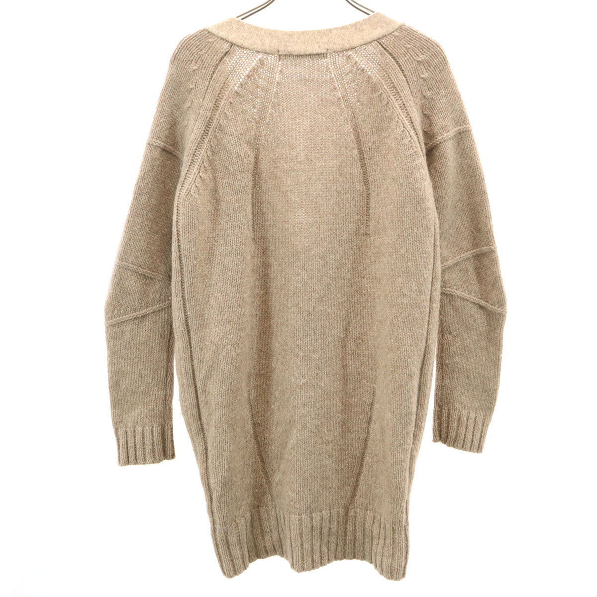 mizuiro ind ミズイロインド ウール 長袖 ニットカーディガン ベージュ系 レディース