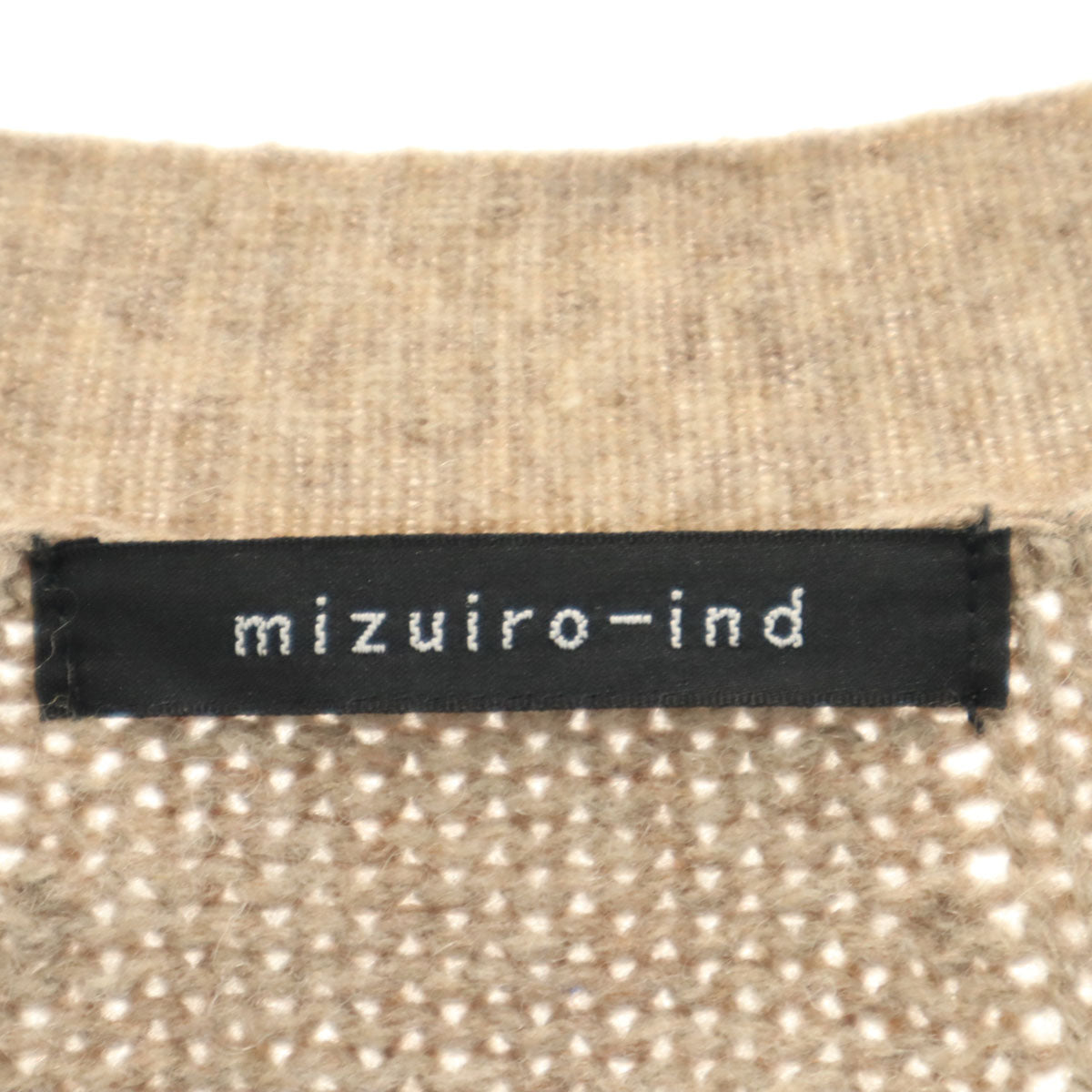 mizuiro ind ミズイロインド ウール 長袖 ニットカーディガン ベージュ系 レディース