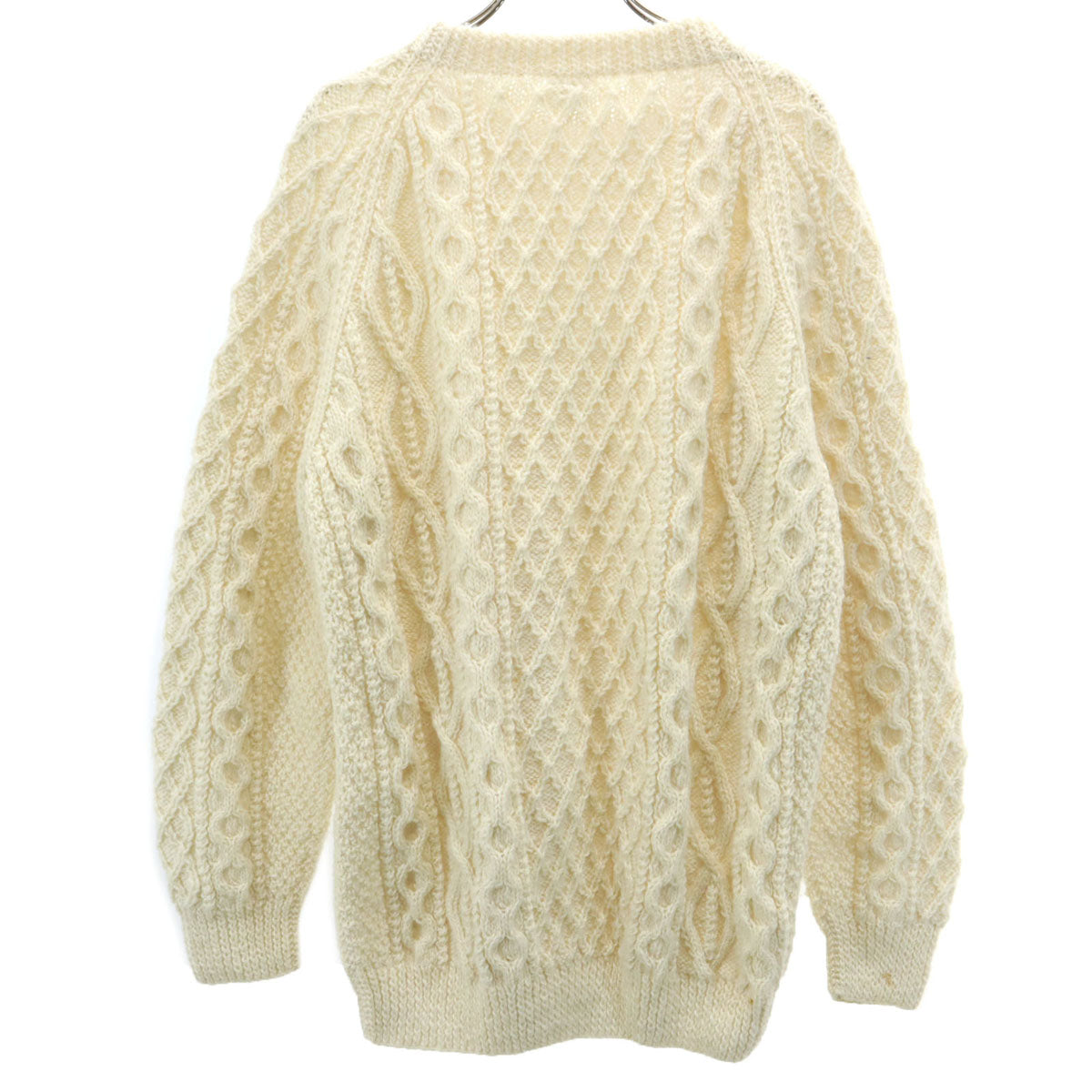 NEW ZEALAND HANDKNITS 長袖 ケーブル セーター オフホワイト ニット メンズ