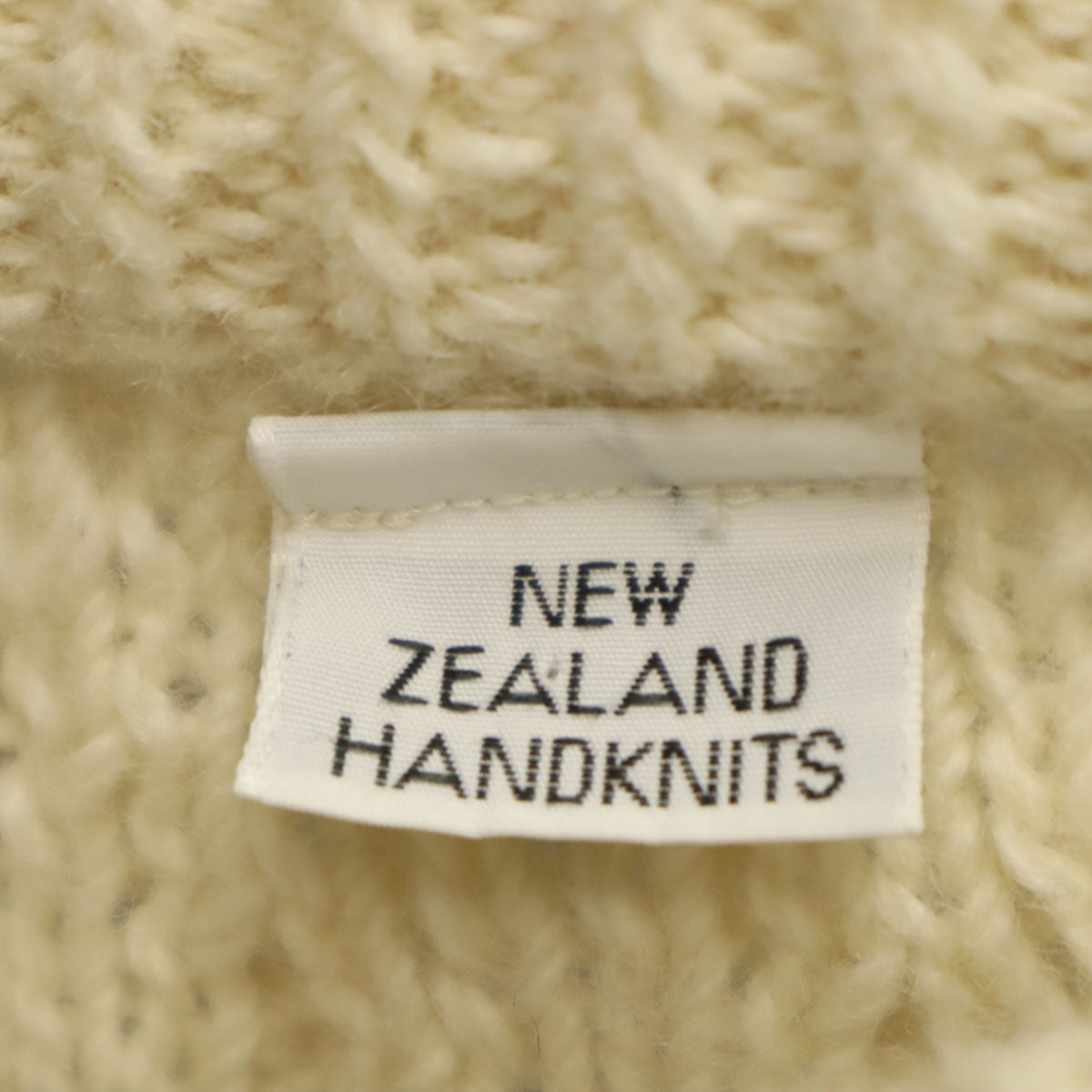 NEW ZEALAND HANDKNITS 長袖 ケーブル セーター オフホワイト ニット メンズ