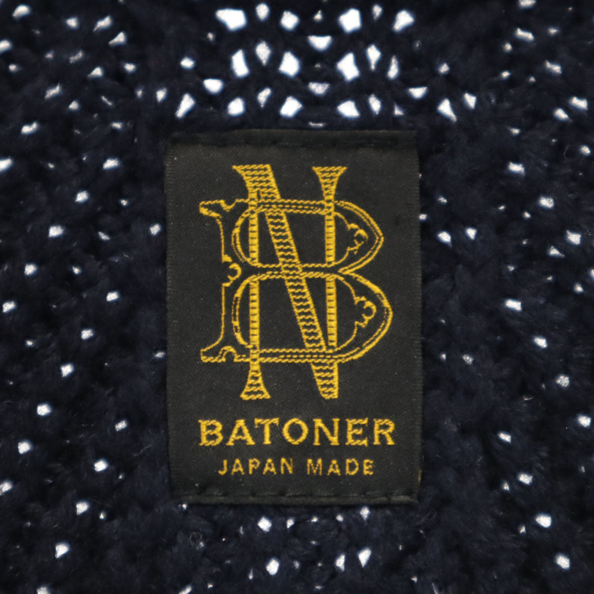 BATONER バトナー 日本製 長袖 セーター 1 ネイビー系 ニット メンズ