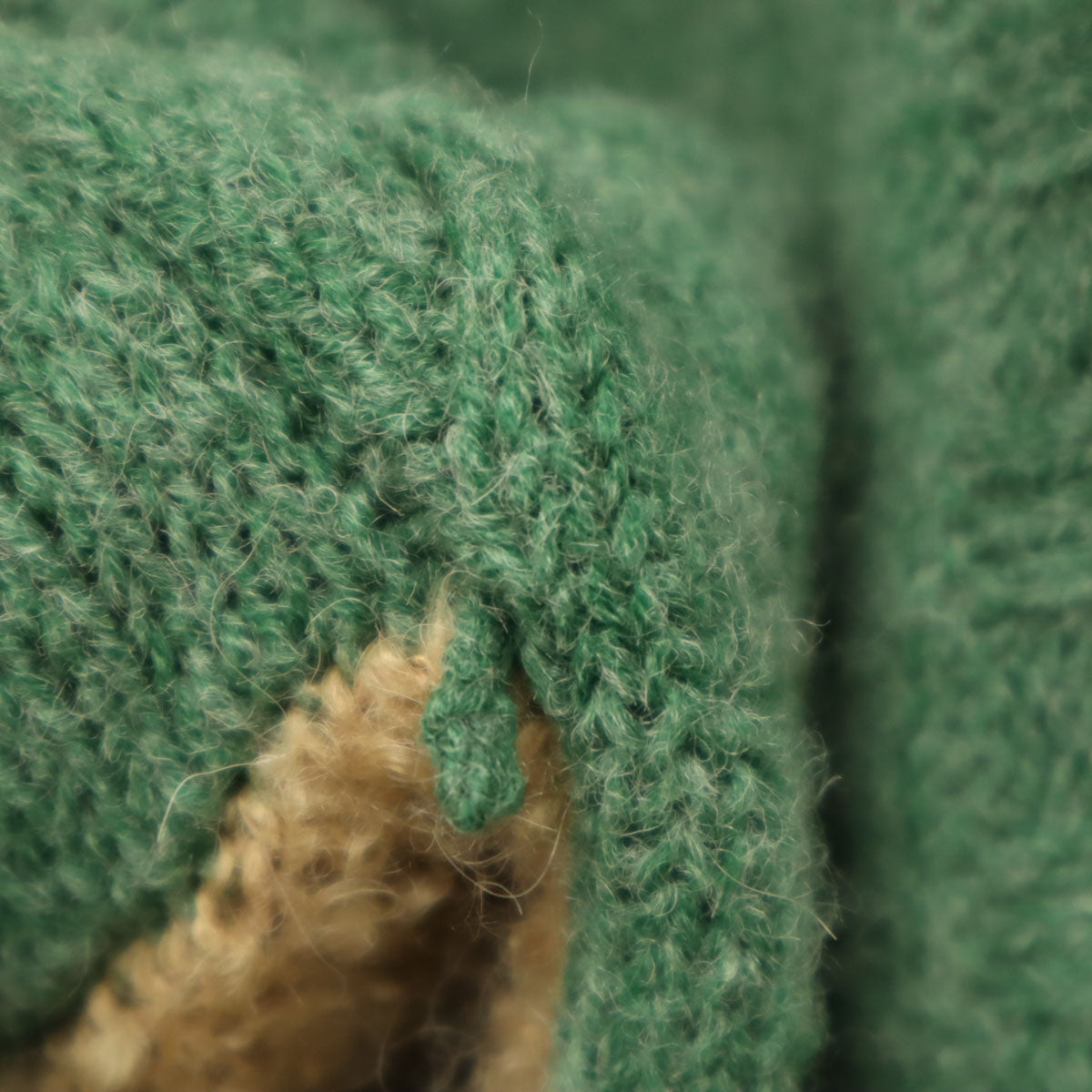 Ne-net ネネット 長袖 ニットカーディガン 2 グリーン系 メンズ