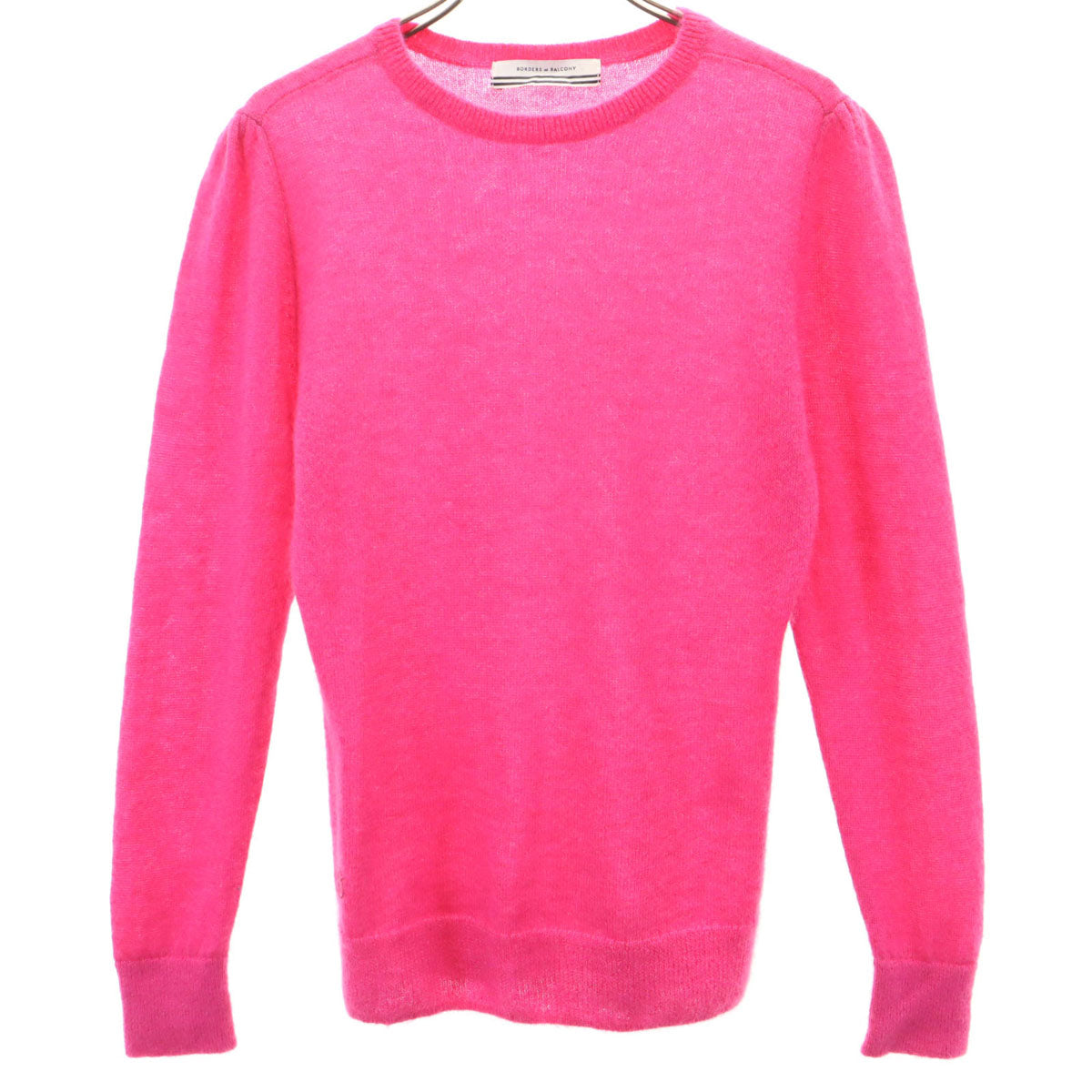 美品 BORDERS at BALCONY ボーダーズアットバルコニー 長袖 セーター 36 ピンク系 ニット レディース