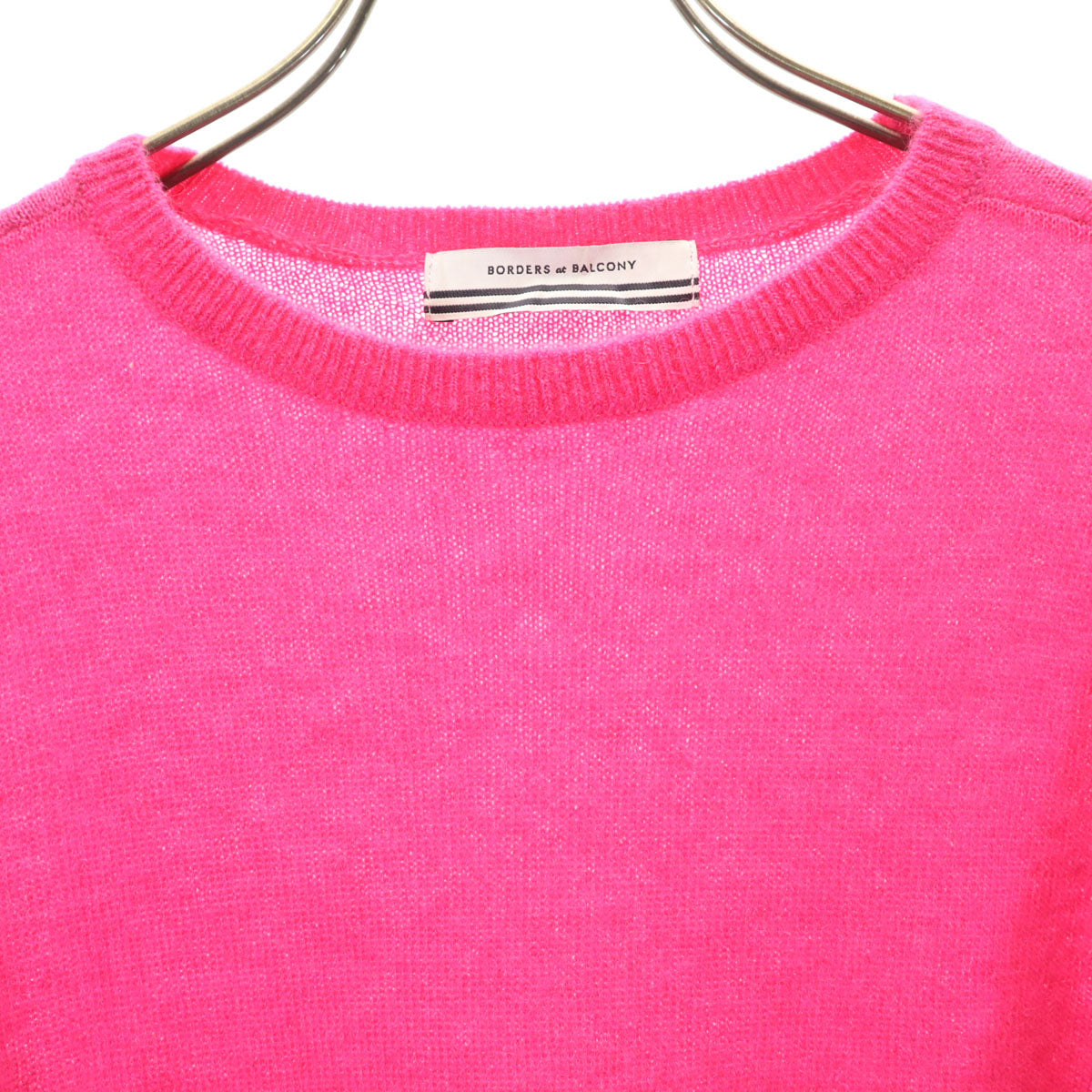 美品 BORDERS at BALCONY ボーダーズアットバルコニー 長袖 セーター 36 ピンク系 ニット レディース