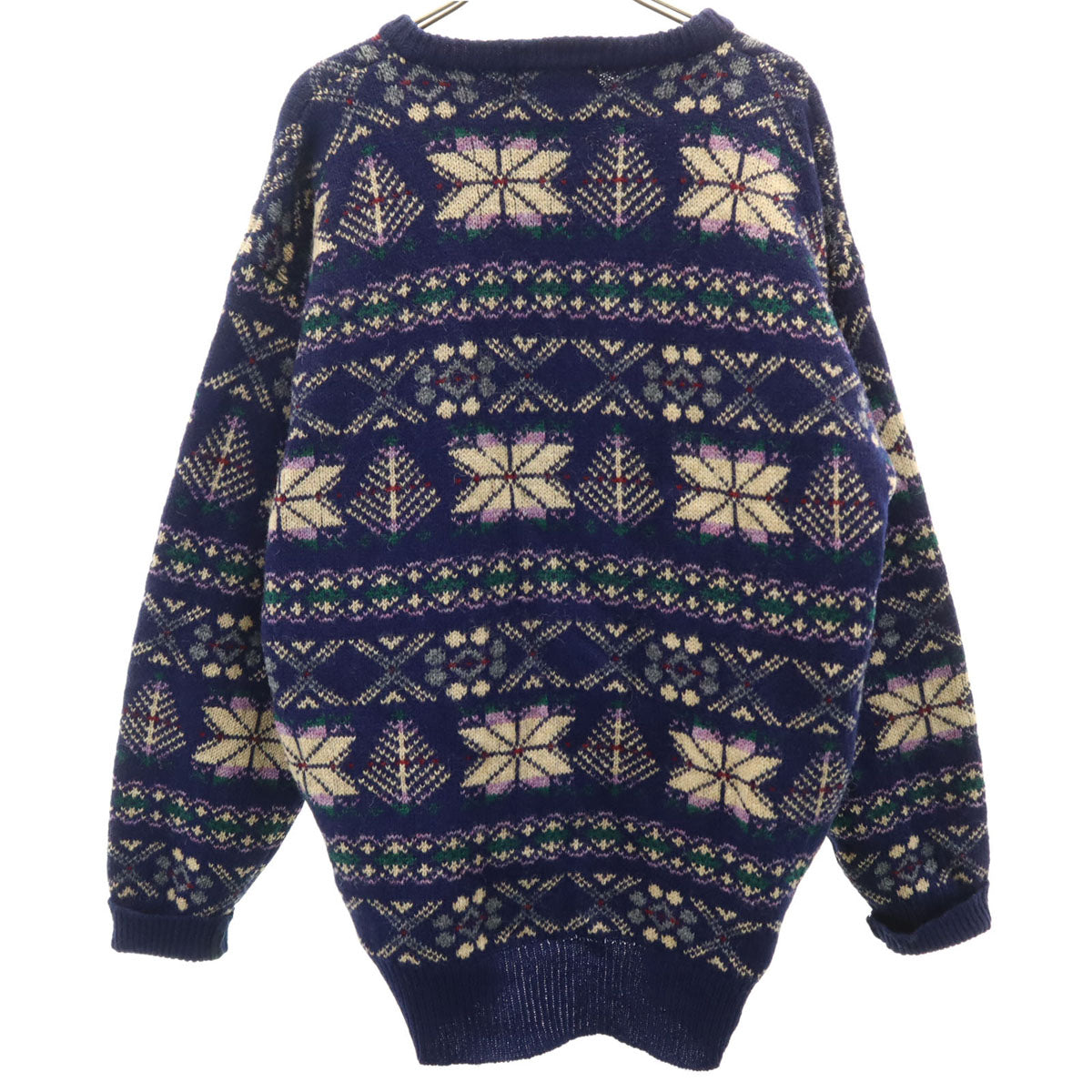 michael ross マイケルロス イングランド製 バラクータ ノルディック柄 長袖 セーター 4 ネイビー系 ニット メンズ