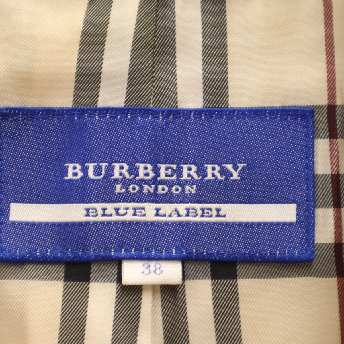 BURBERRY BLUE LABEL バーバリーブルーレーベル ジャケット 38 ベージュ系 三陽商会 レディース