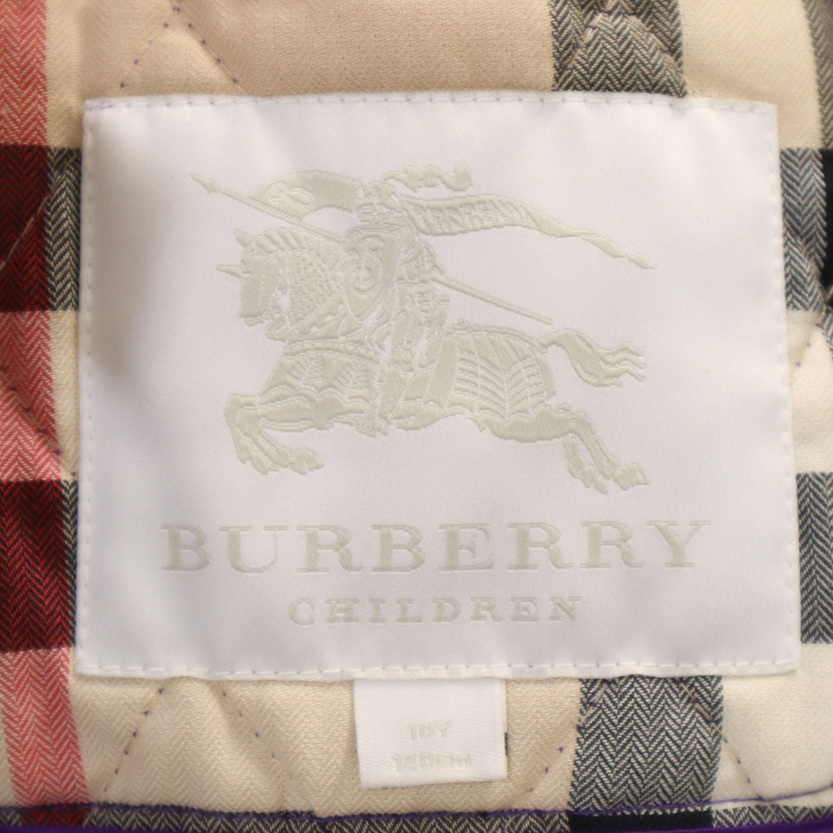 BURBERRY CHILDREN バーバリー チルドレン キルティングジャケット 10Y パープル系 三陽商会 キッズ