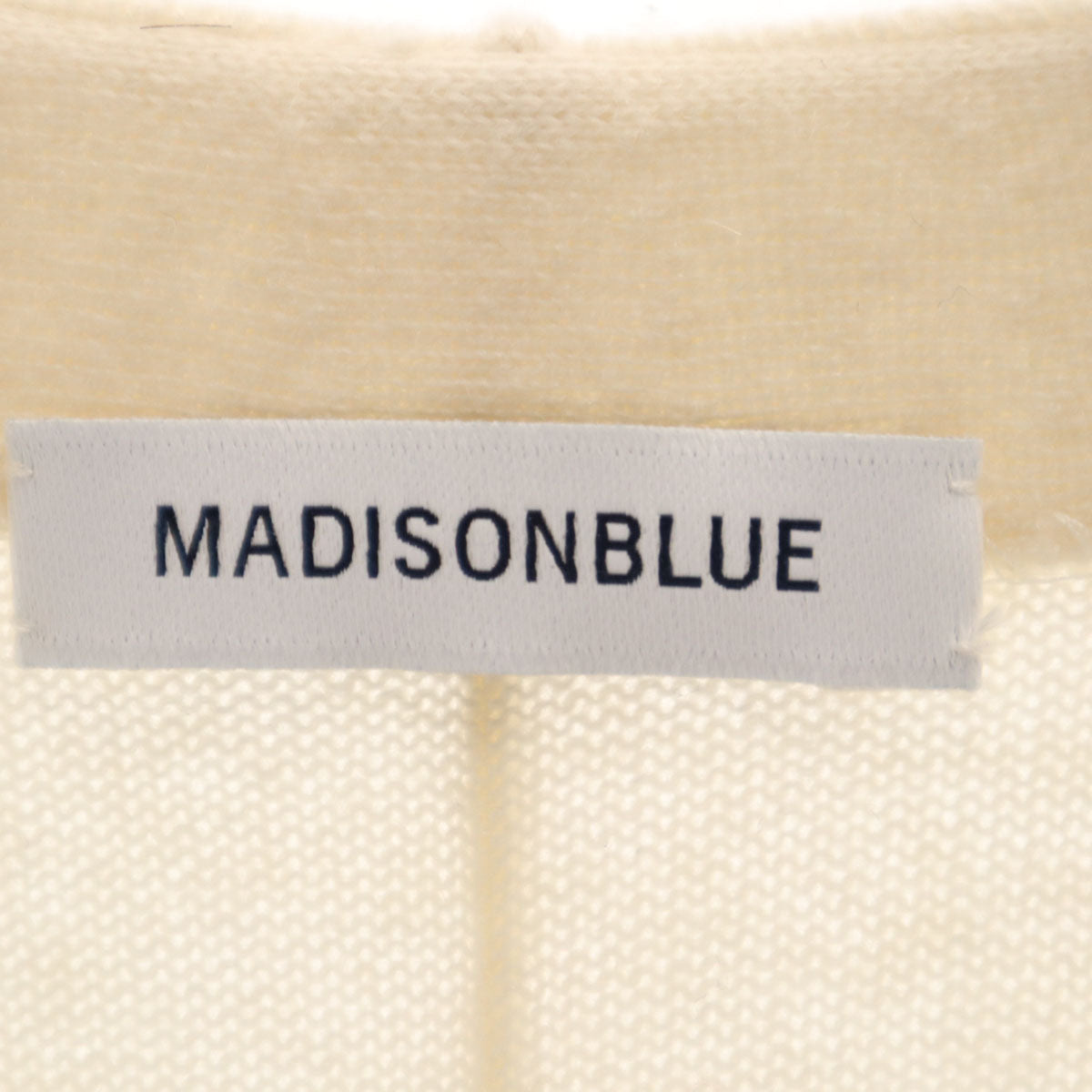 美品 MADISON BLUE マディソンブルー カシミヤ100％ 長袖 ニットカーディガン XS ホワイト レディース