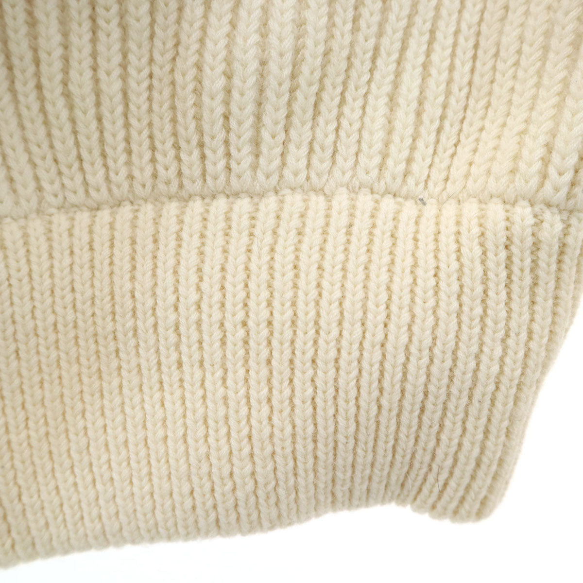 美品 BEAMS PLUS ビームスプラス 長袖 セーター S アイボリー ニット エルボーパッチ レディース