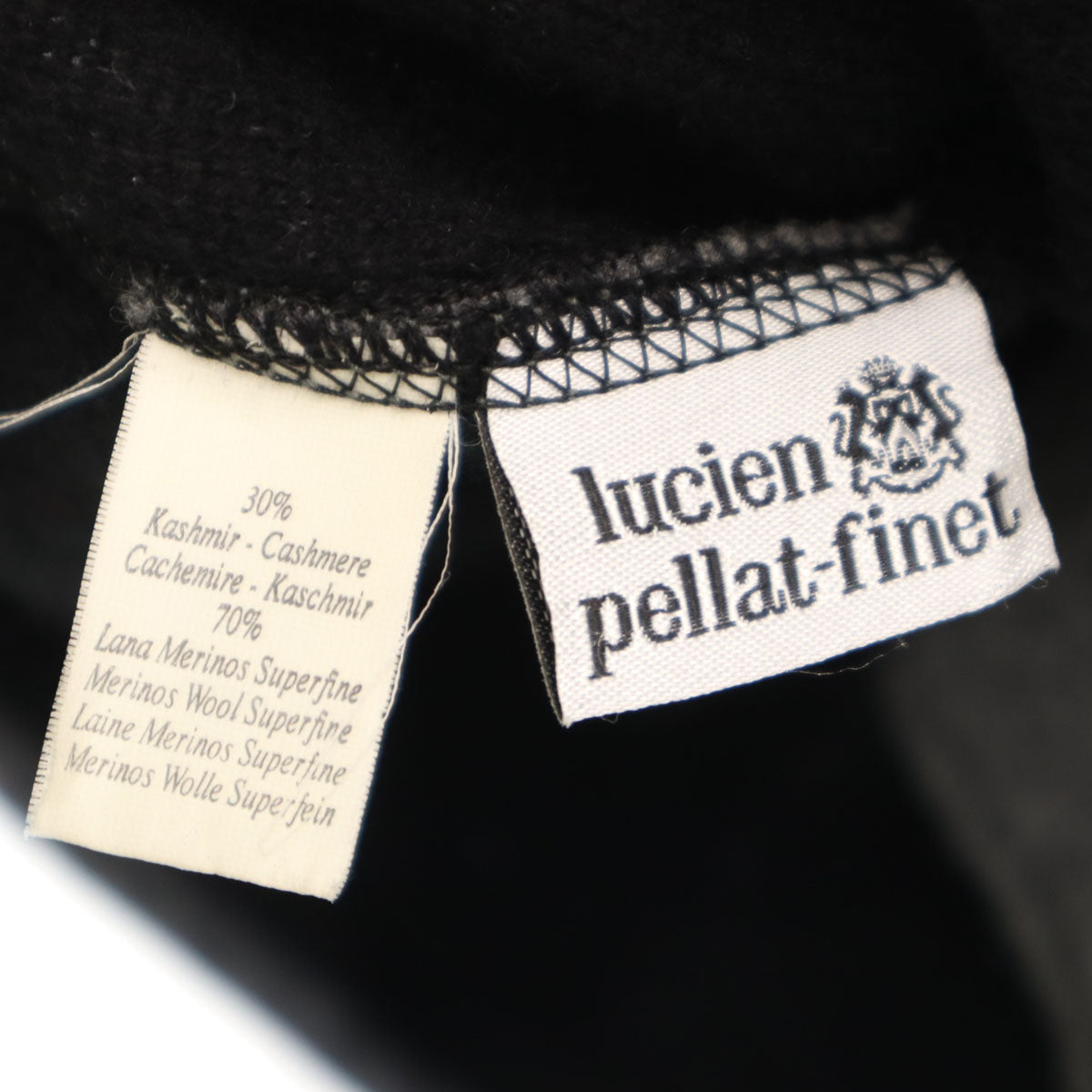 Lucien Pellat-Finet ルシアンペラフィネ イタリア製 バックスカル ニット ポンチョ グレー レディース