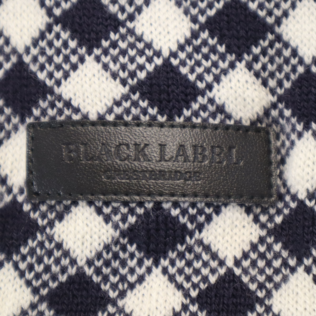 美品 BLACK LABEL CRESTBRIDGE ブラックレーベルクレストブリッジ チェック柄 長袖 ニット 2 ネイビー セーター メンズ