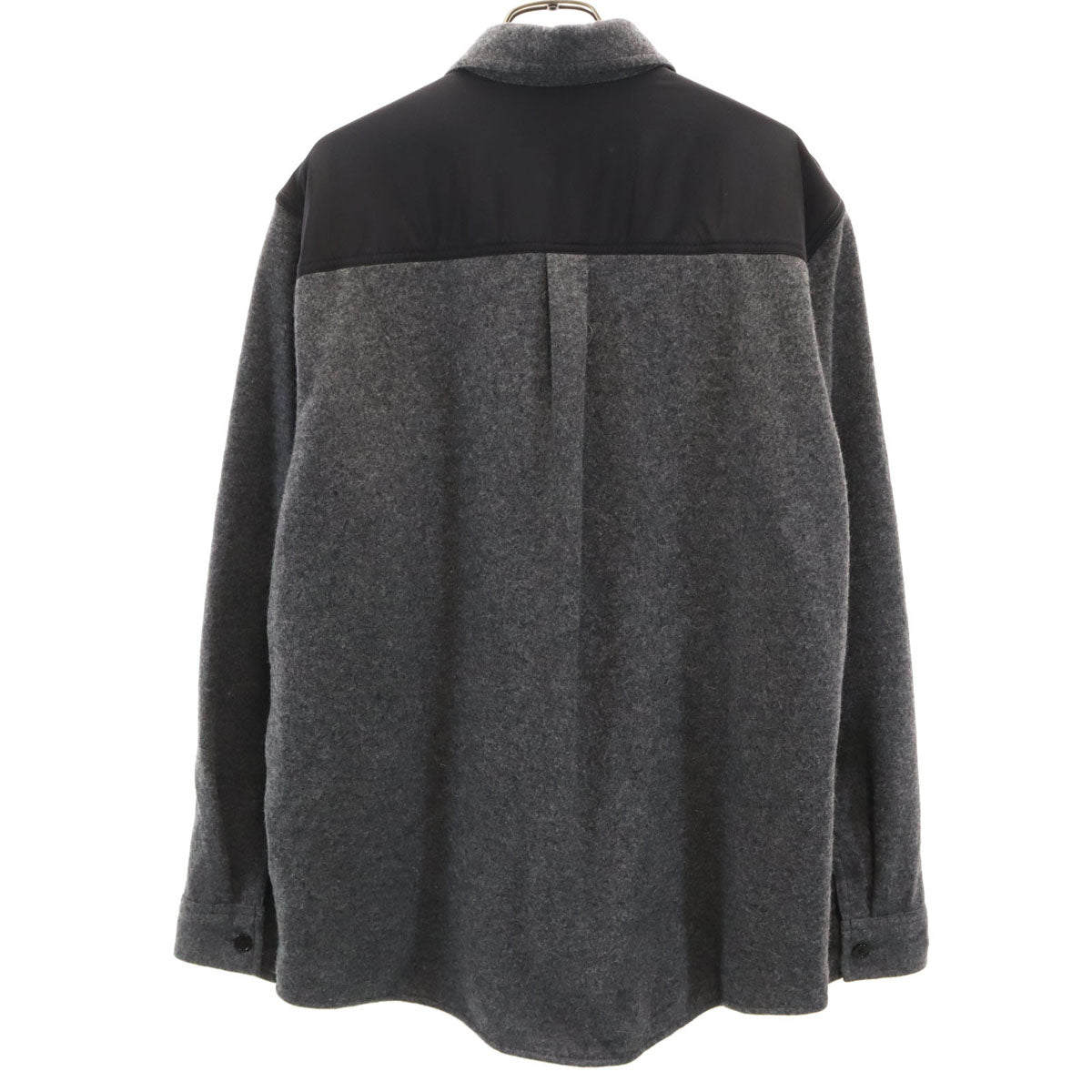 美品 theory セオリー ウールブレンド シャツジャケット S チャコールグレー メンズ