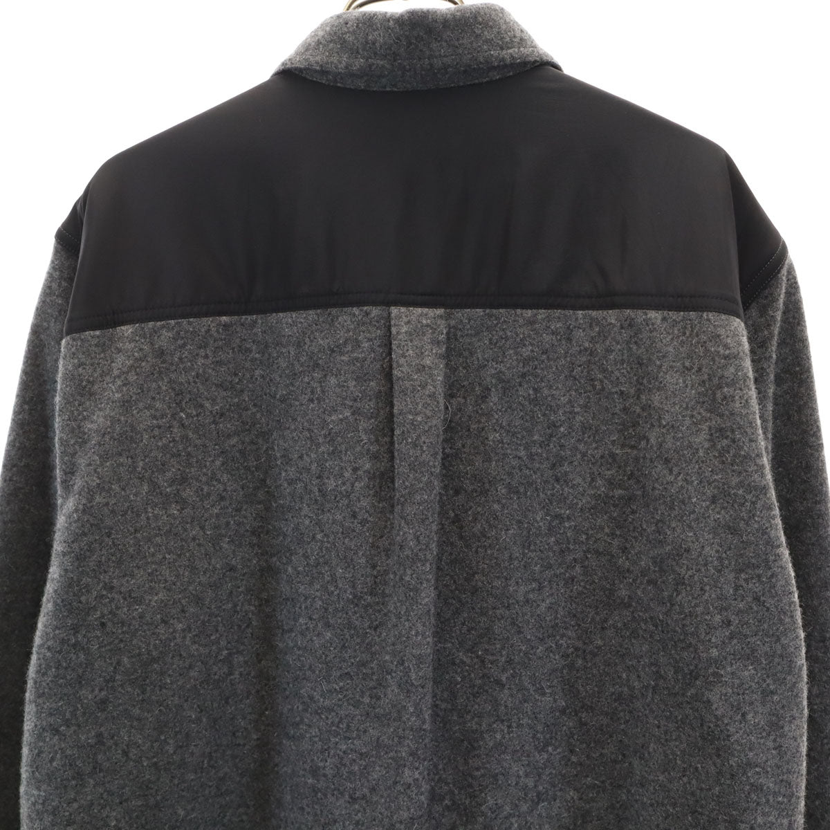 美品 theory セオリー ウールブレンド シャツジャケット S チャコールグレー メンズ