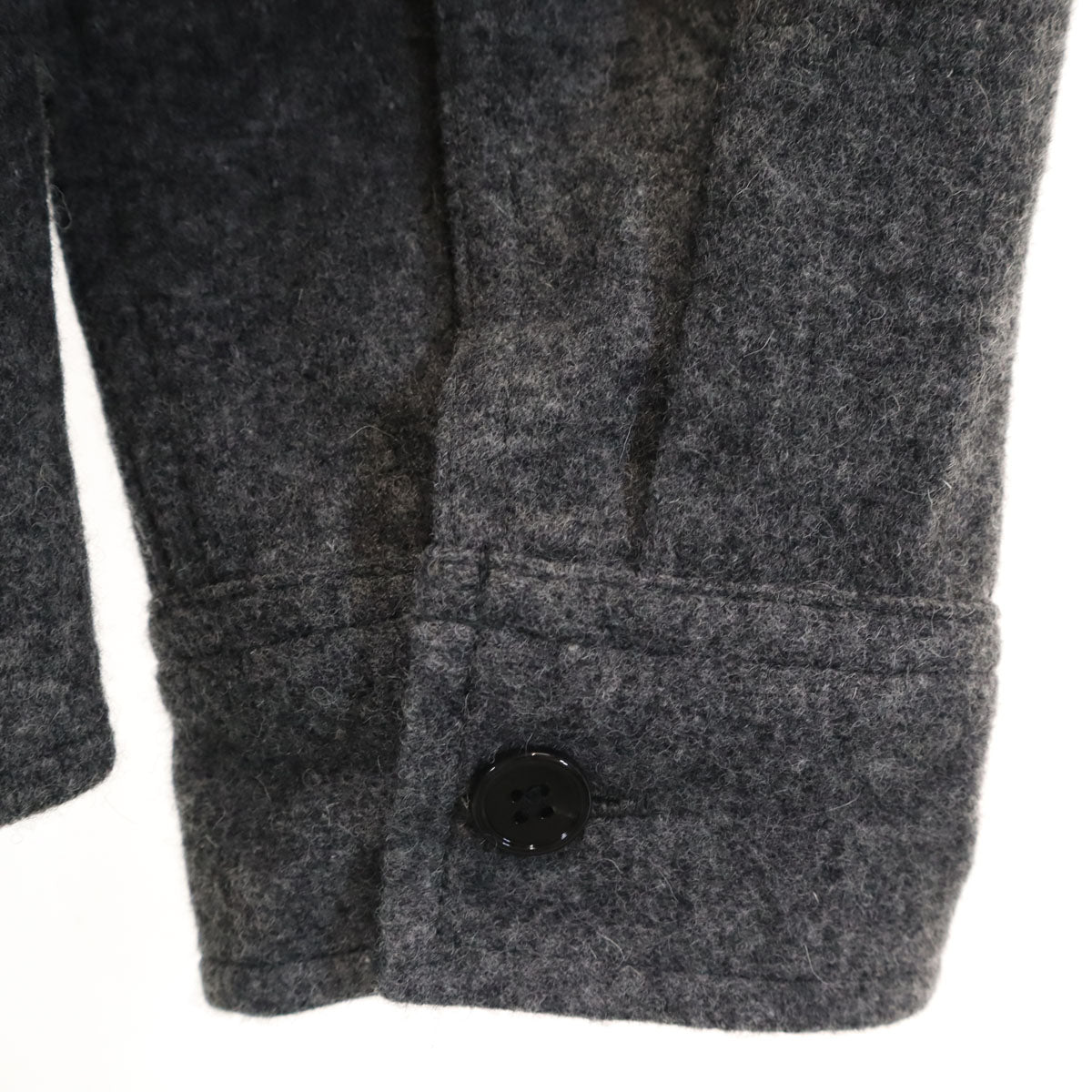 美品 theory セオリー ウールブレンド シャツジャケット S チャコールグレー メンズ