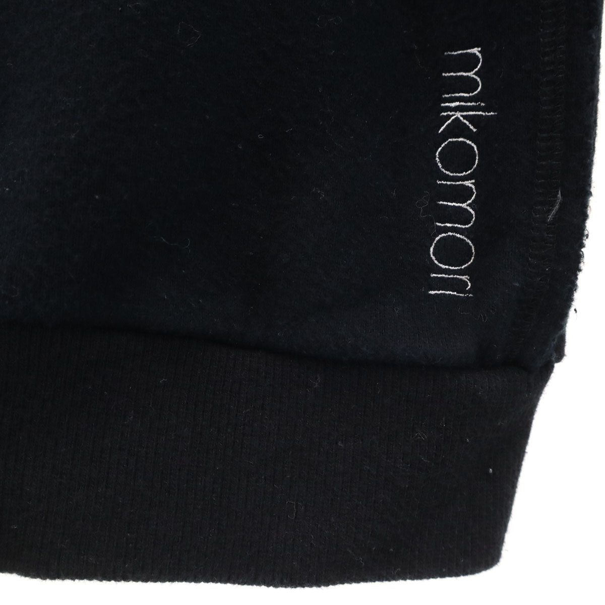 mikomori ミコモリ 日本製 長袖 スウェットパーカー F ブラック 裏起毛 レディース