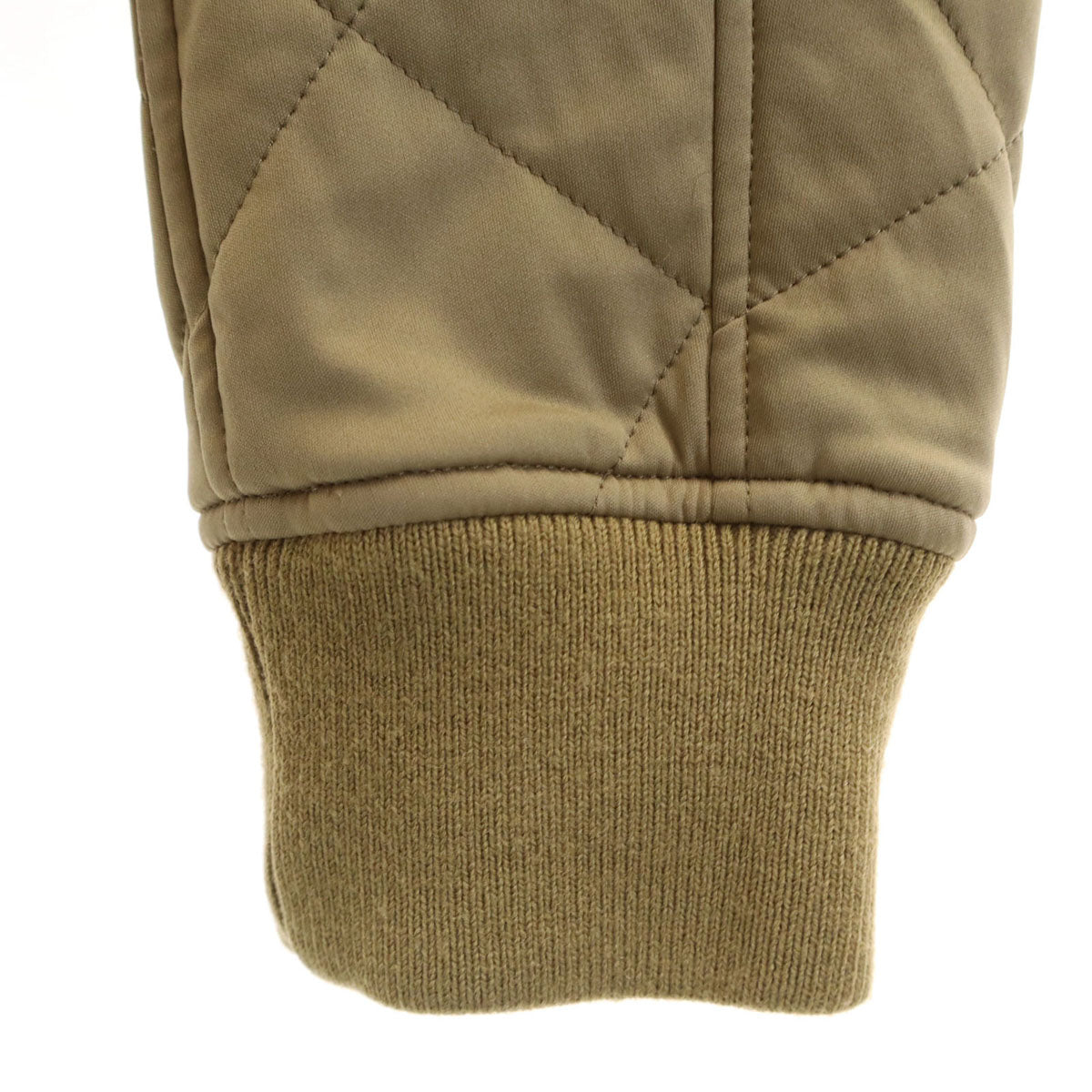 美品 BEAMS GOLF ビームスゴルフ キルティングジャケット S アッシュベージュ 中綿 メンズ