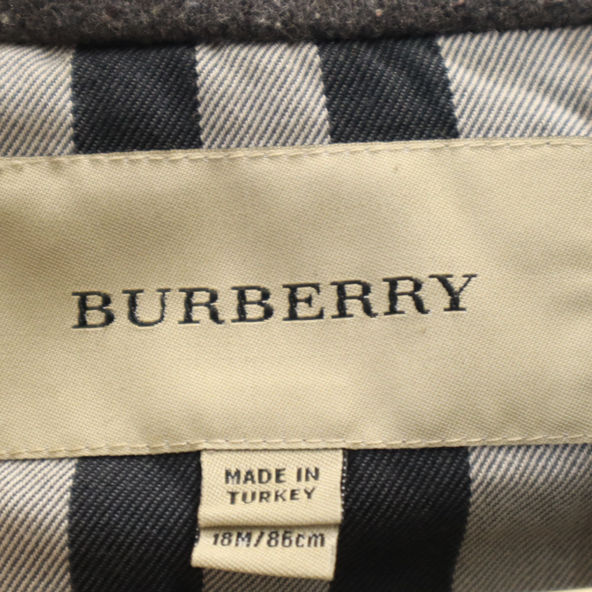 BURBERRY バーバリー ダッフルコート 18M グレー キッズ