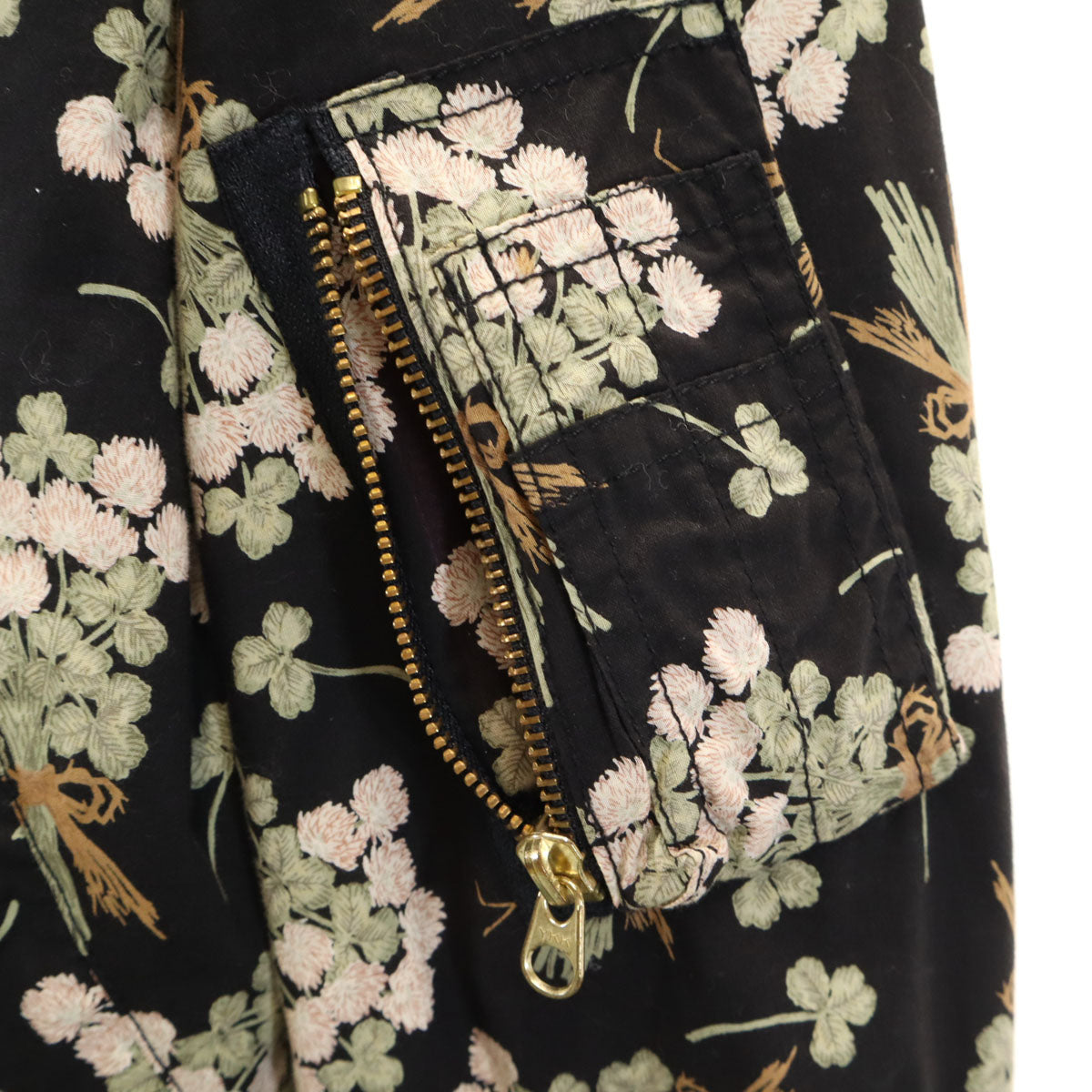 美品 PINK HOUSE ピンクハウス 花柄 中綿ジャケット ブラック系 メンズ