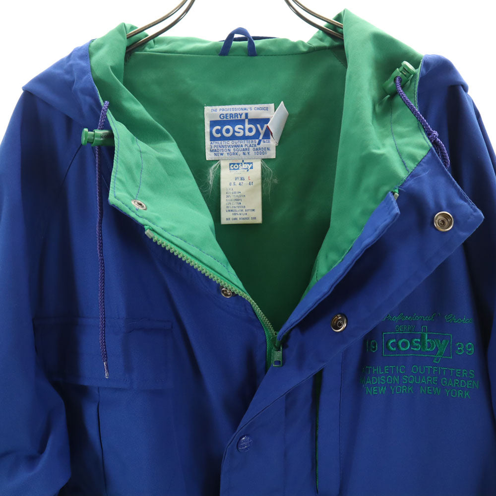 GERRY COSBY ジェリーコスビー マウンテンパーカー L ブルー ポケッタブル メンズ