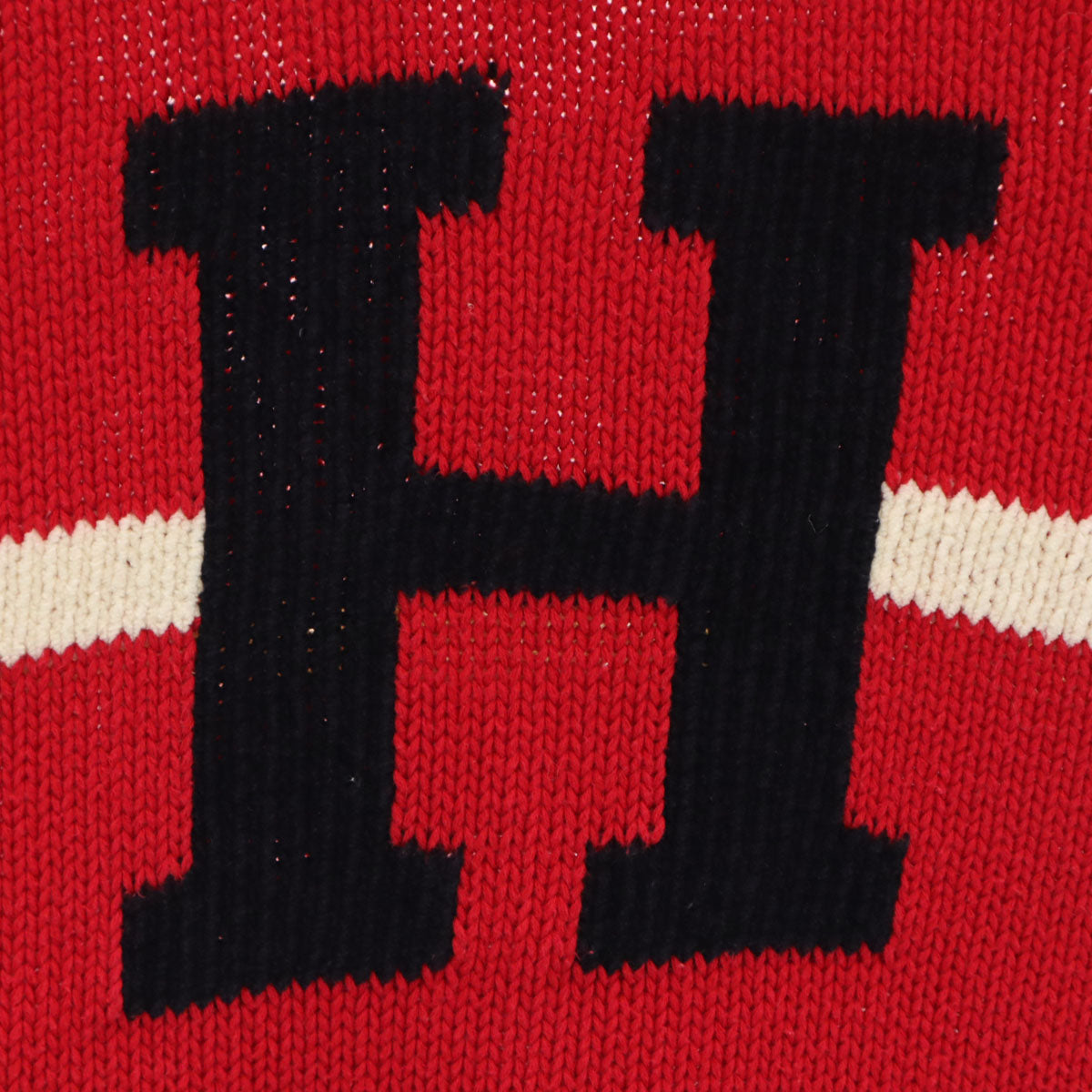 TOMMY HILFIGER トミーヒルフィガー 90s オールド Hロゴ 長袖 タートルネック セーター S レッド ニット メンズ