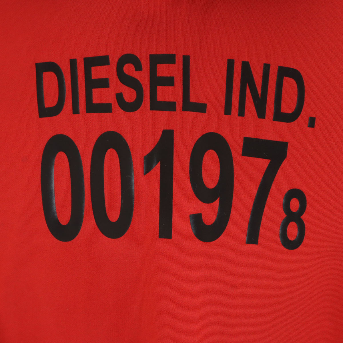 美品 DIESEL ディーゼル ブルガリア製 長袖 スウェットパーカー S レッド メンズ