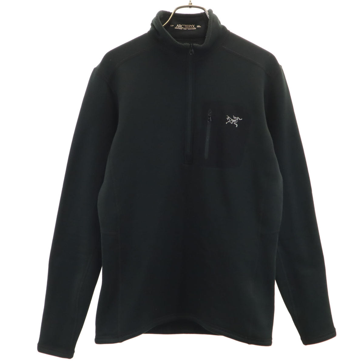 美品 ARC'TERYX アークテリクス 長袖 ハーフジップ ウェア S ブラック HO AR ZIP NECK アウトドア トップス 裏フリース メンズ