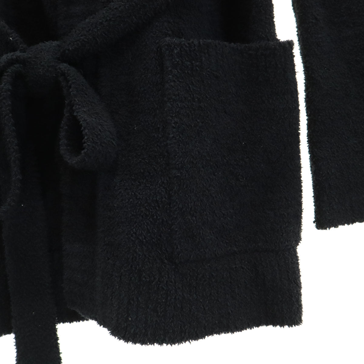 kashwere カシウエア 長袖 フーデッド カーディガン M ブラック ルームウェア レディース