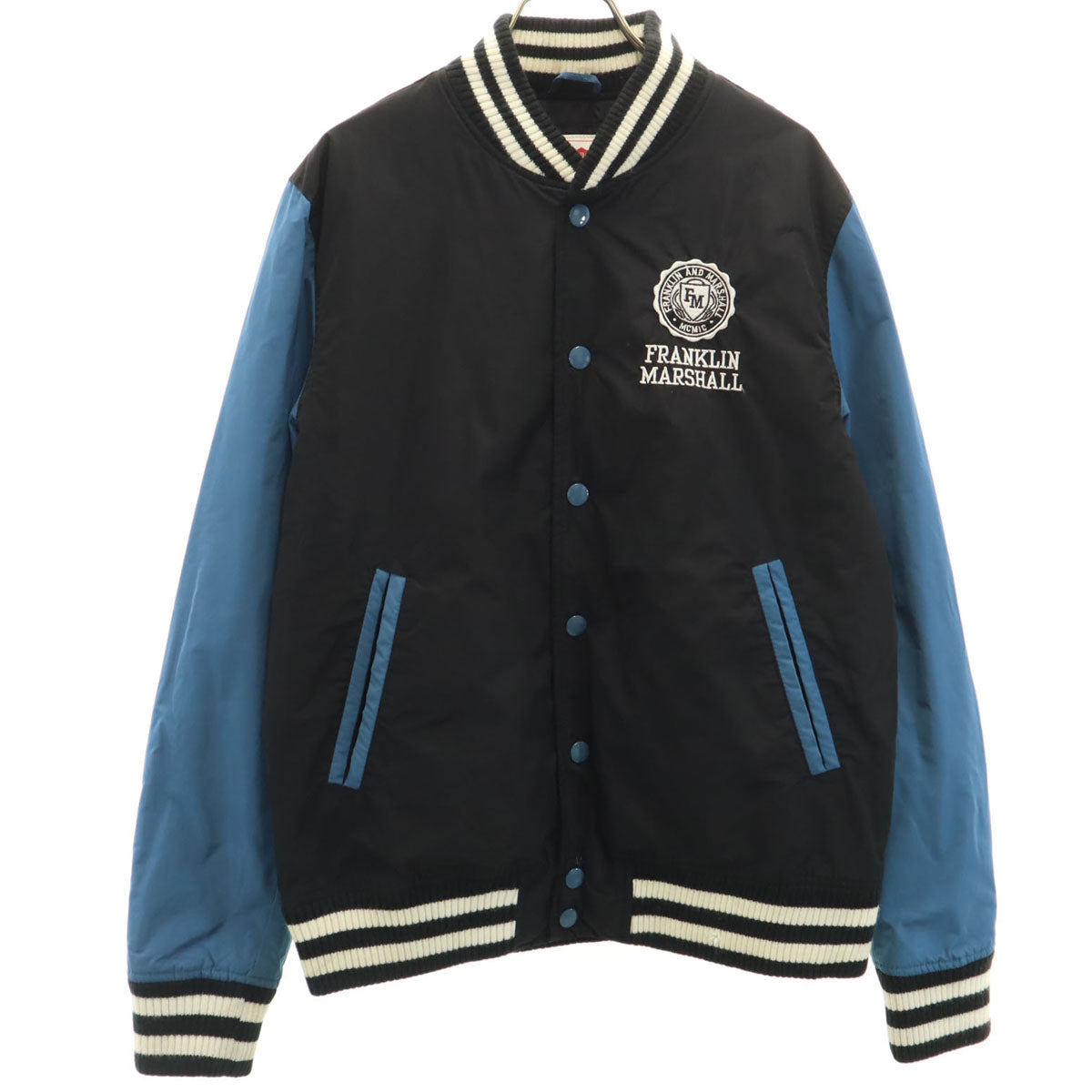 FRANKLIN&MARSHALL フランクリンマーシャル スタジャン M ブラック 中綿 メンズ