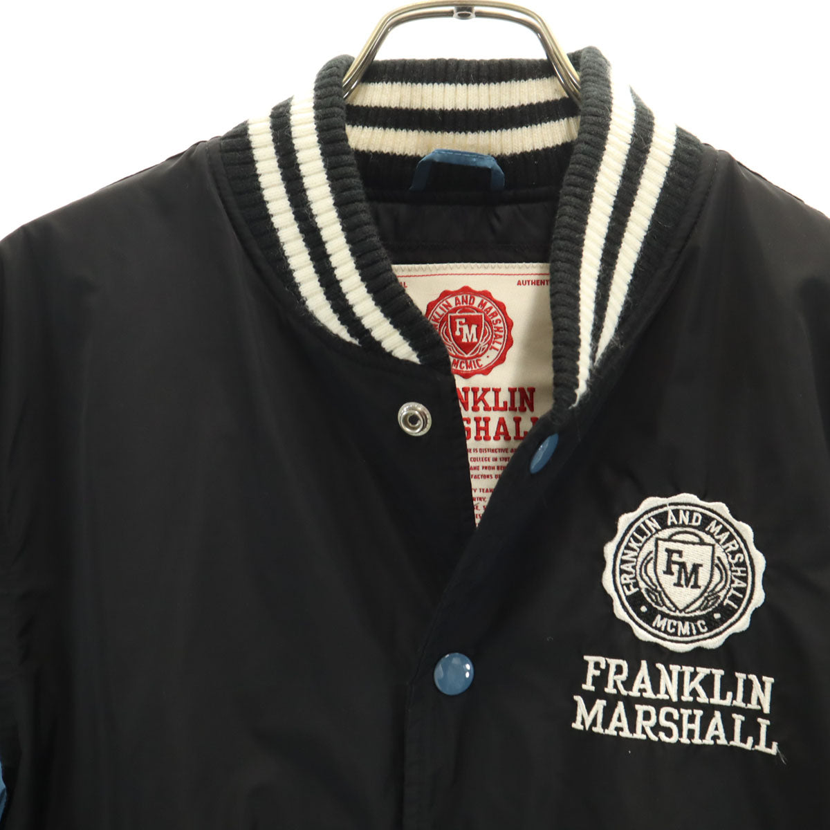 FRANKLIN&MARSHALL フランクリンマーシャル スタジャン M ブラック 中綿 メンズ