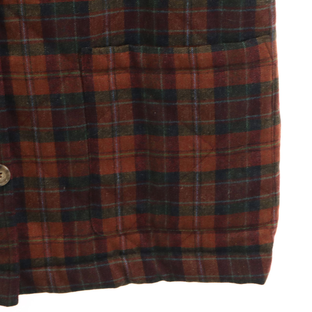 LAUREN RALPH LAUREN ローレンラルフローレン チェック柄 キルティングコート S ブラウン レディース