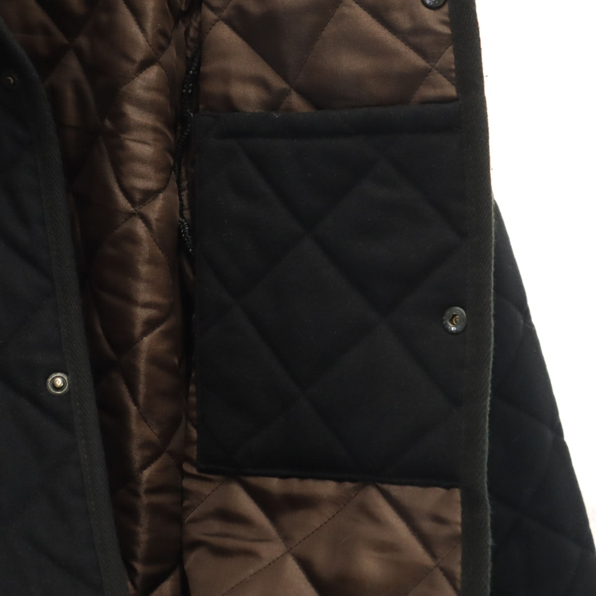 Mackintosh マッキントッシュ SHIPS シップス別注 キルティングジャケット XL ブラック 襟コーデュロイ メンズ