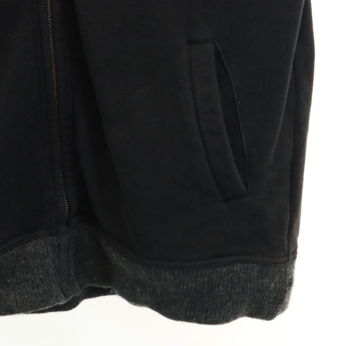 GAIJIN MADE ガイジンメイド ニット切替 ジャケット S グレー 裏起毛 メンズ